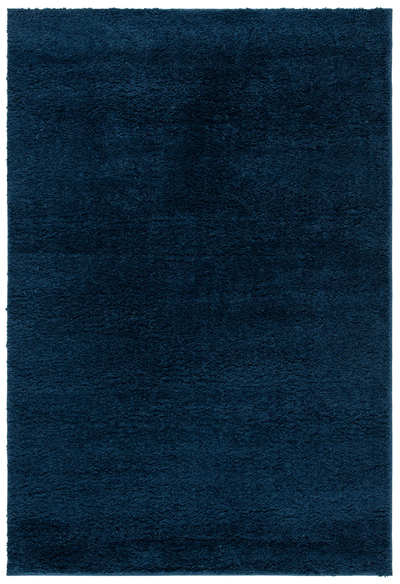 August Solid Shag Rug in Navy