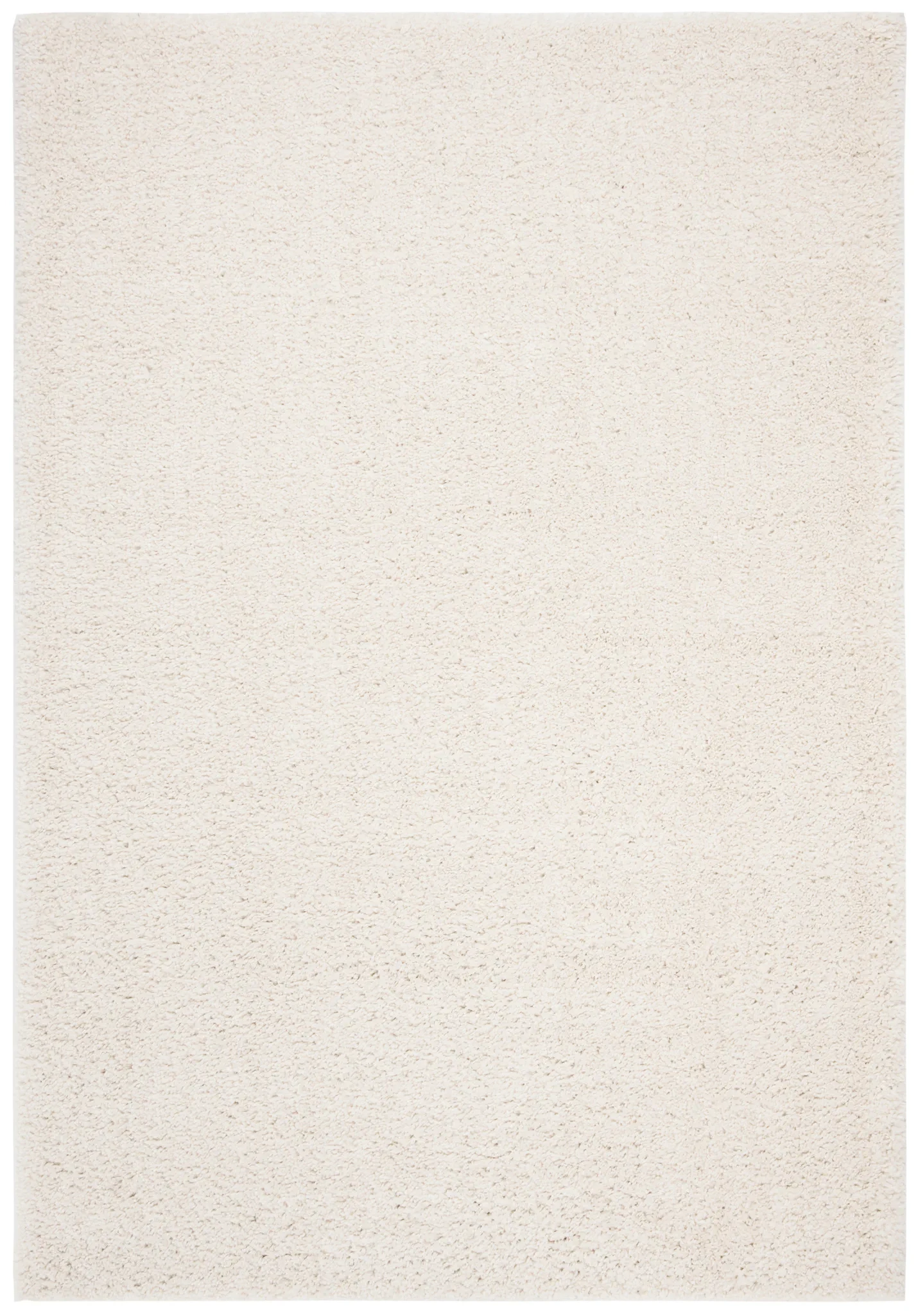 August Solid Shag Rug in Ivory