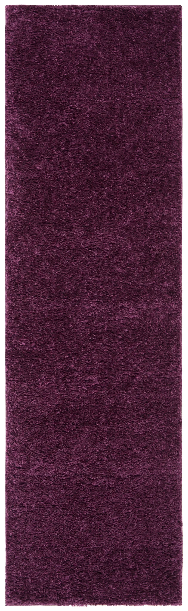 August Solid Shag Rug in Purple