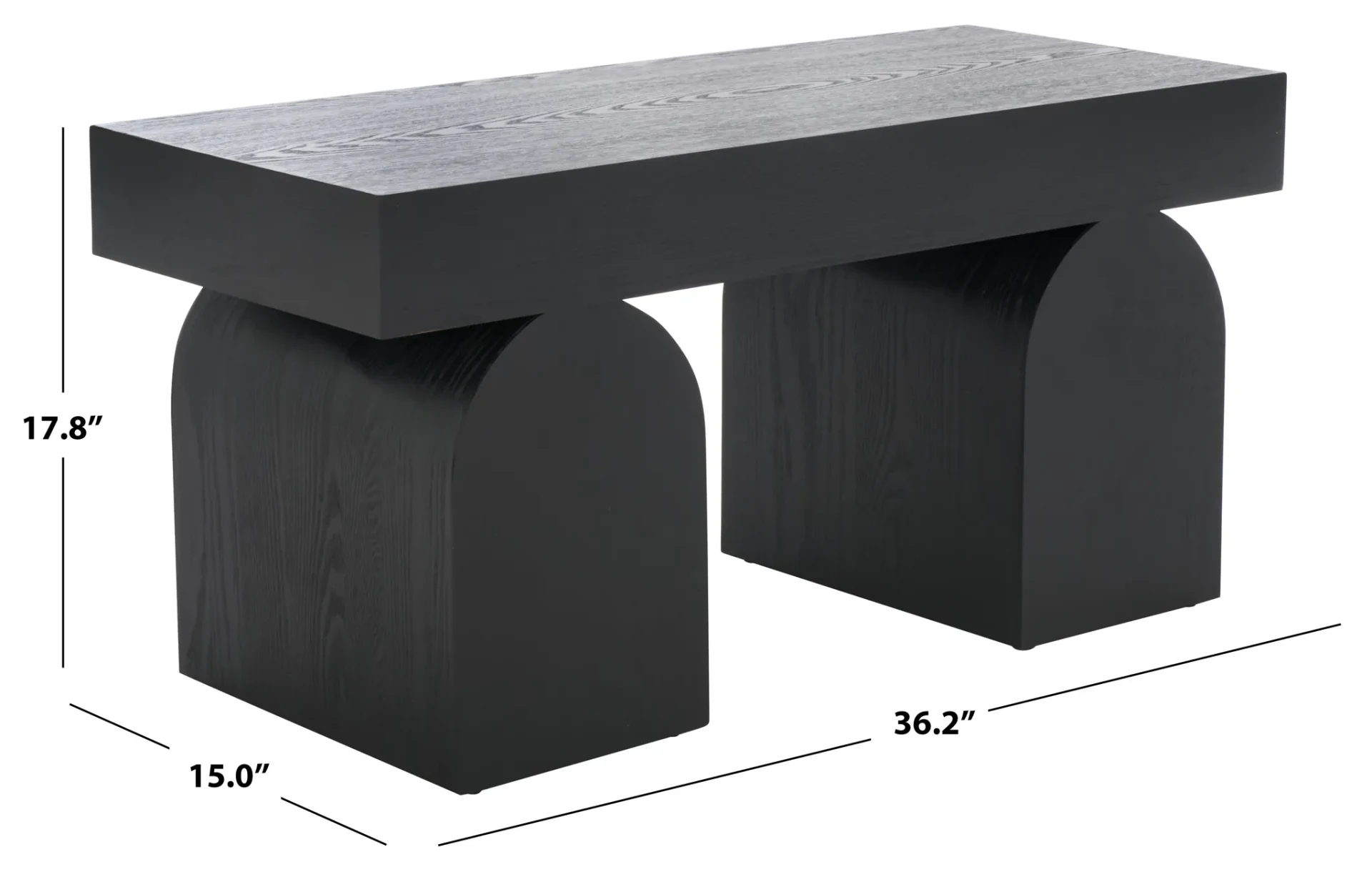 Hanra Bench in Black