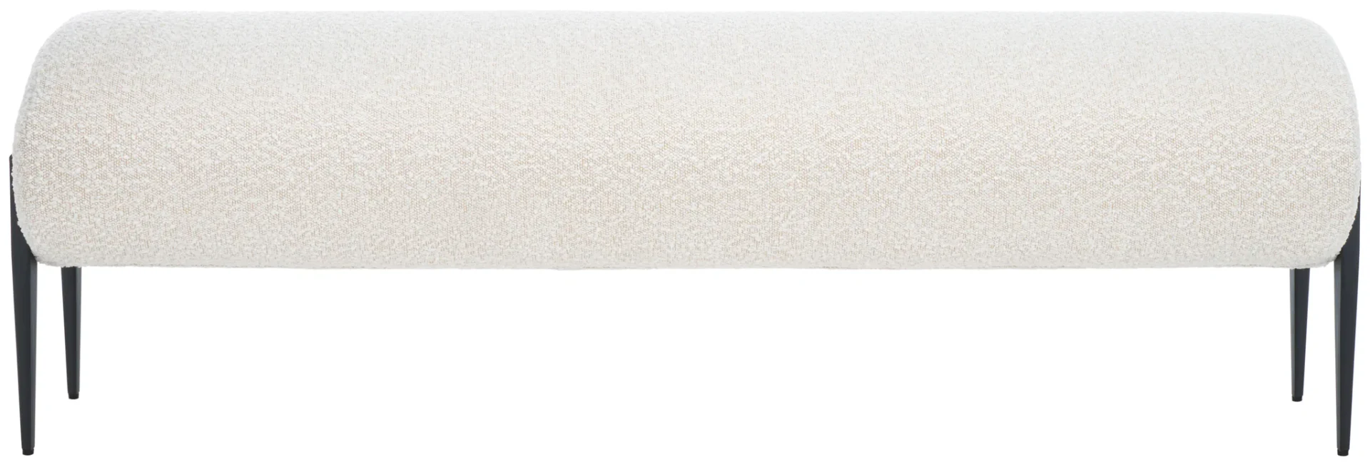Stacia Bench in Cream / Black