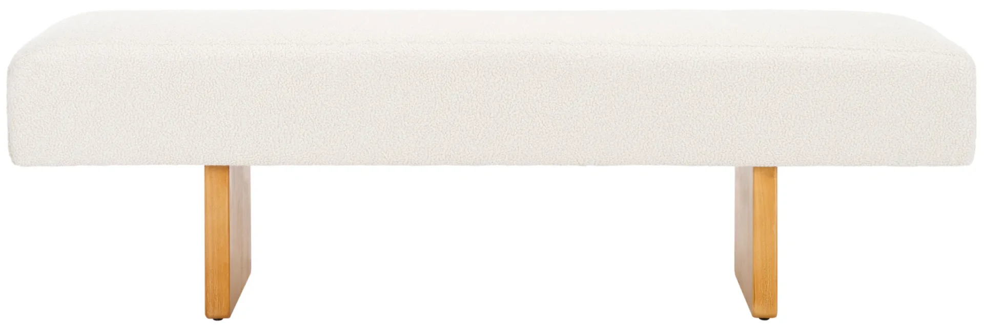 Ryer Boucle Bench in Off-White / Black
