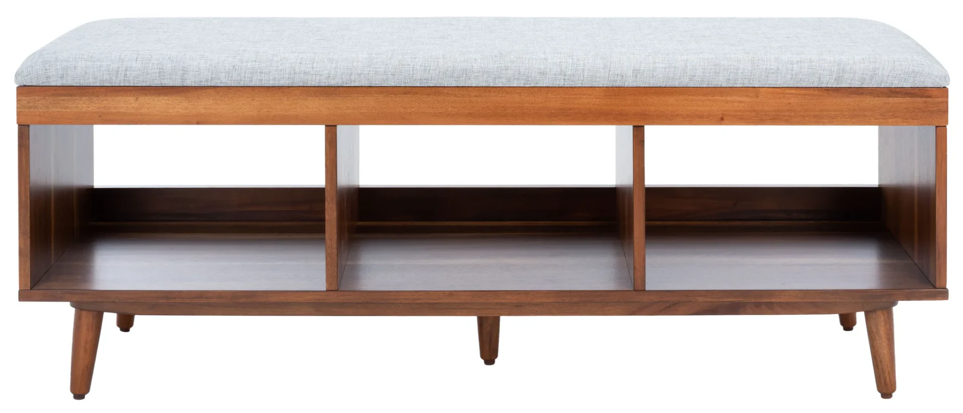 Cricket Open Shelf Bench With Cushion in Cream