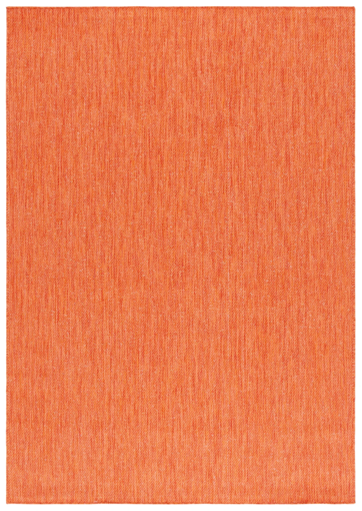 Beach House Textured Solid Outdoor Rug in Orange