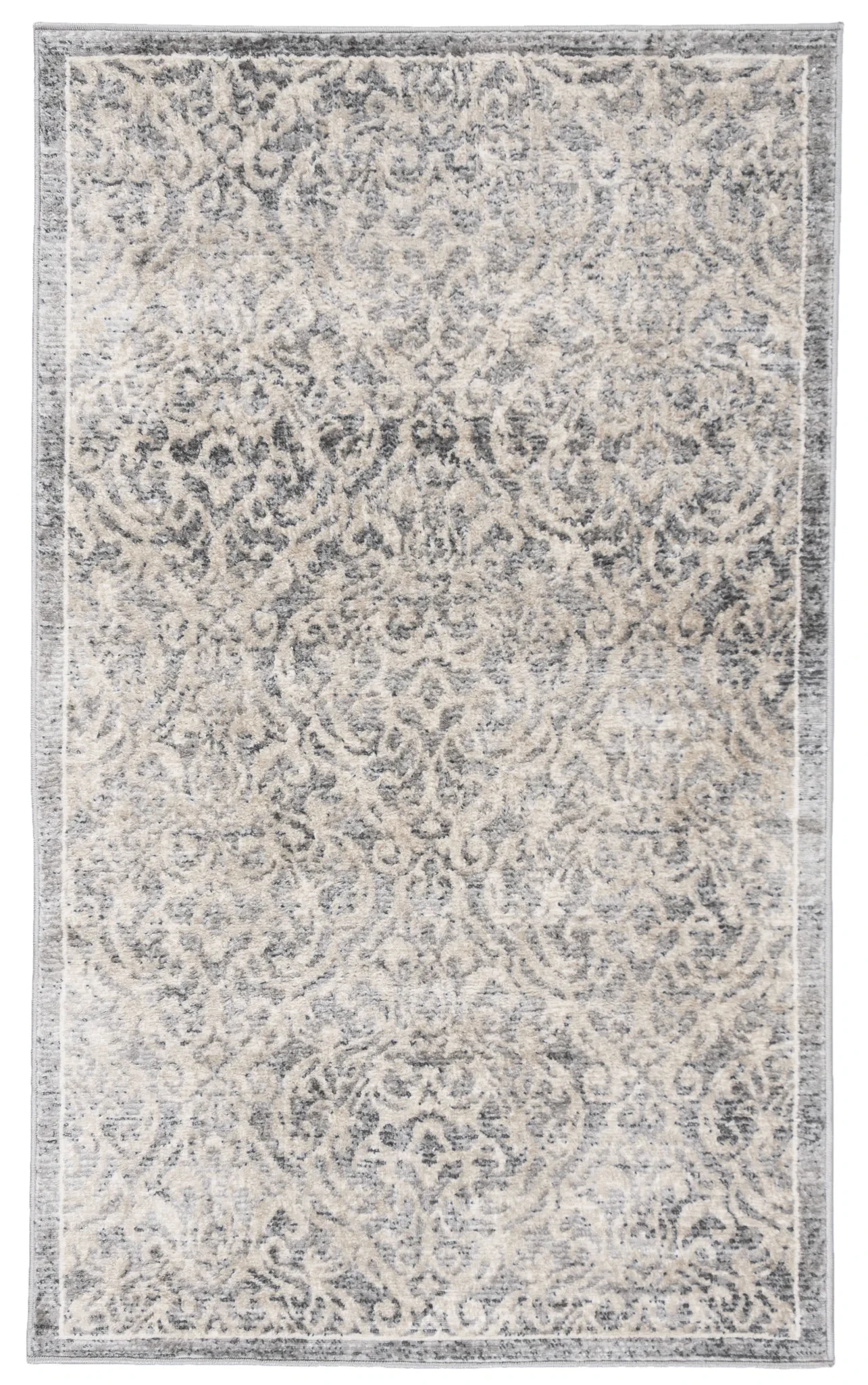 Brentwood Scroll Rug in Light Gray / Blue