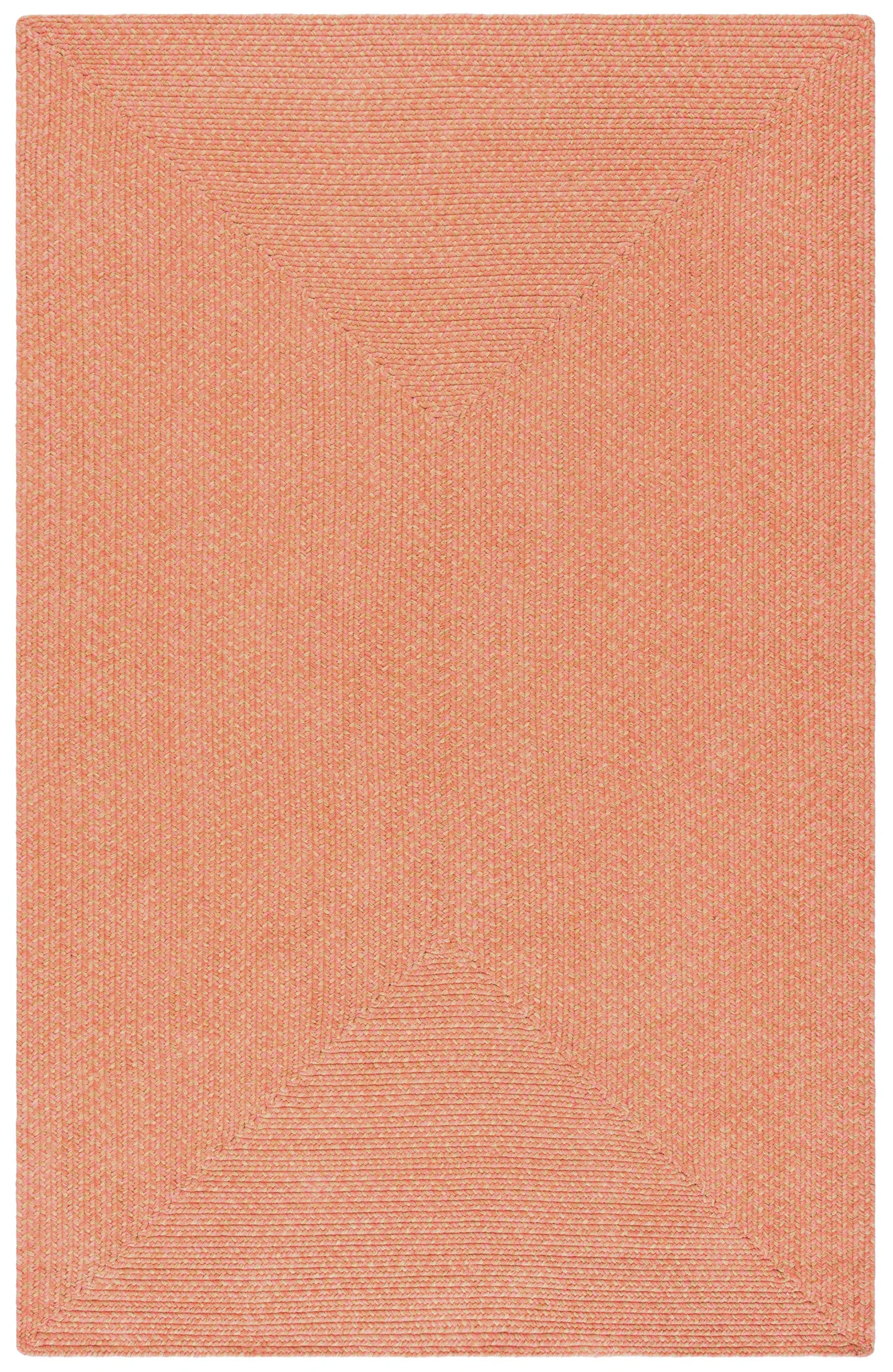 Braided Solid Oval Hand-Woven Cotton Rug in Multicolor