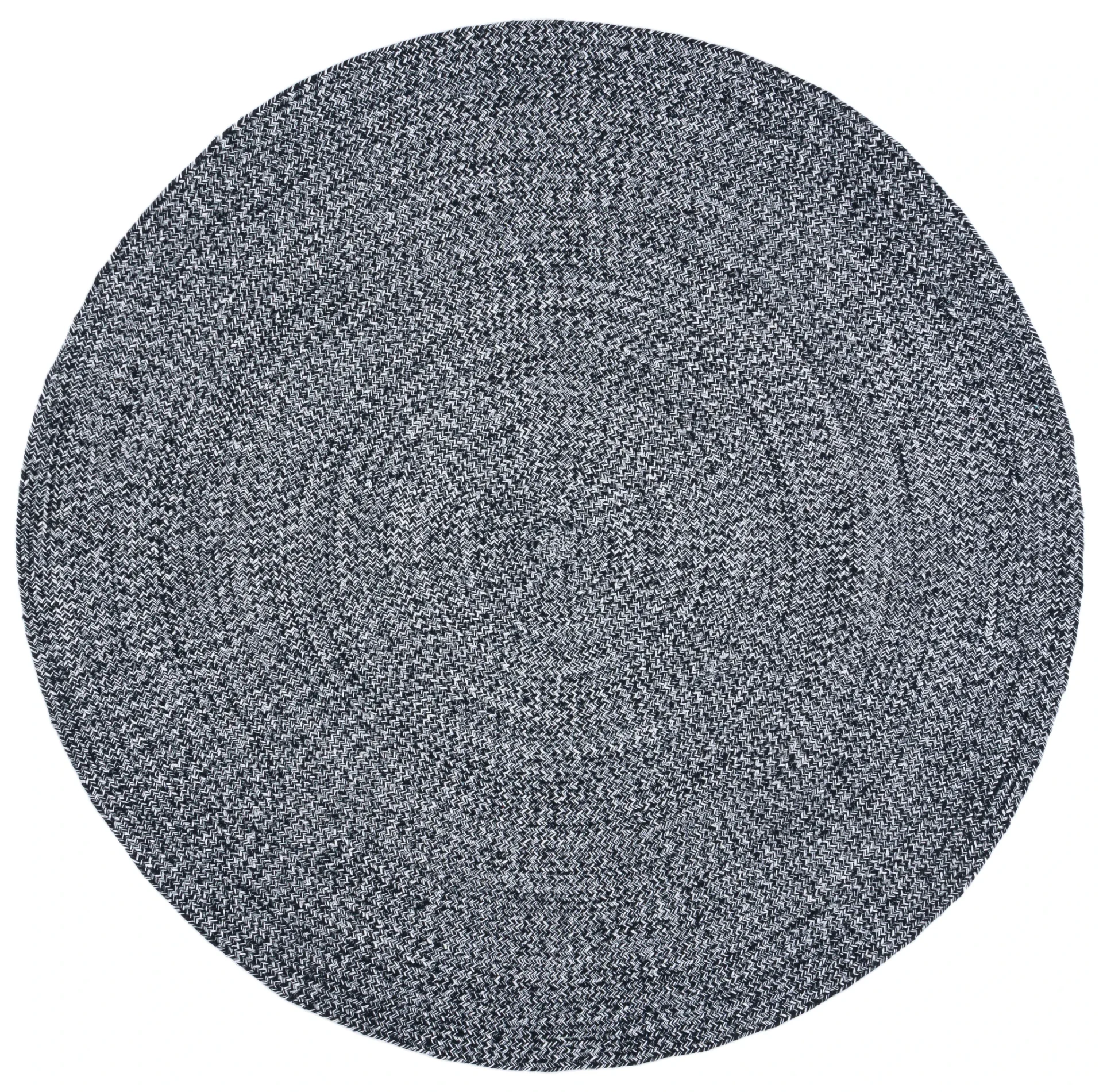 Braided Coastal Solid Cotton Rug in Black