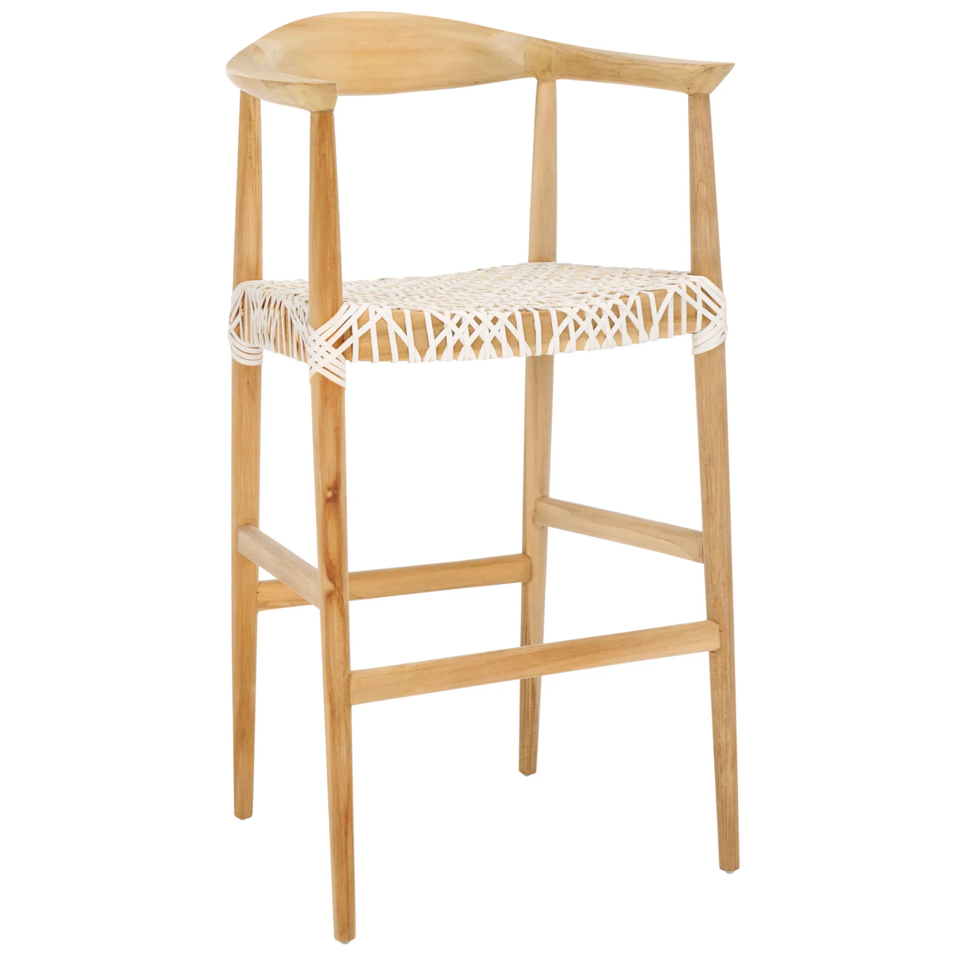 Bandelier Barstool in Natural / White