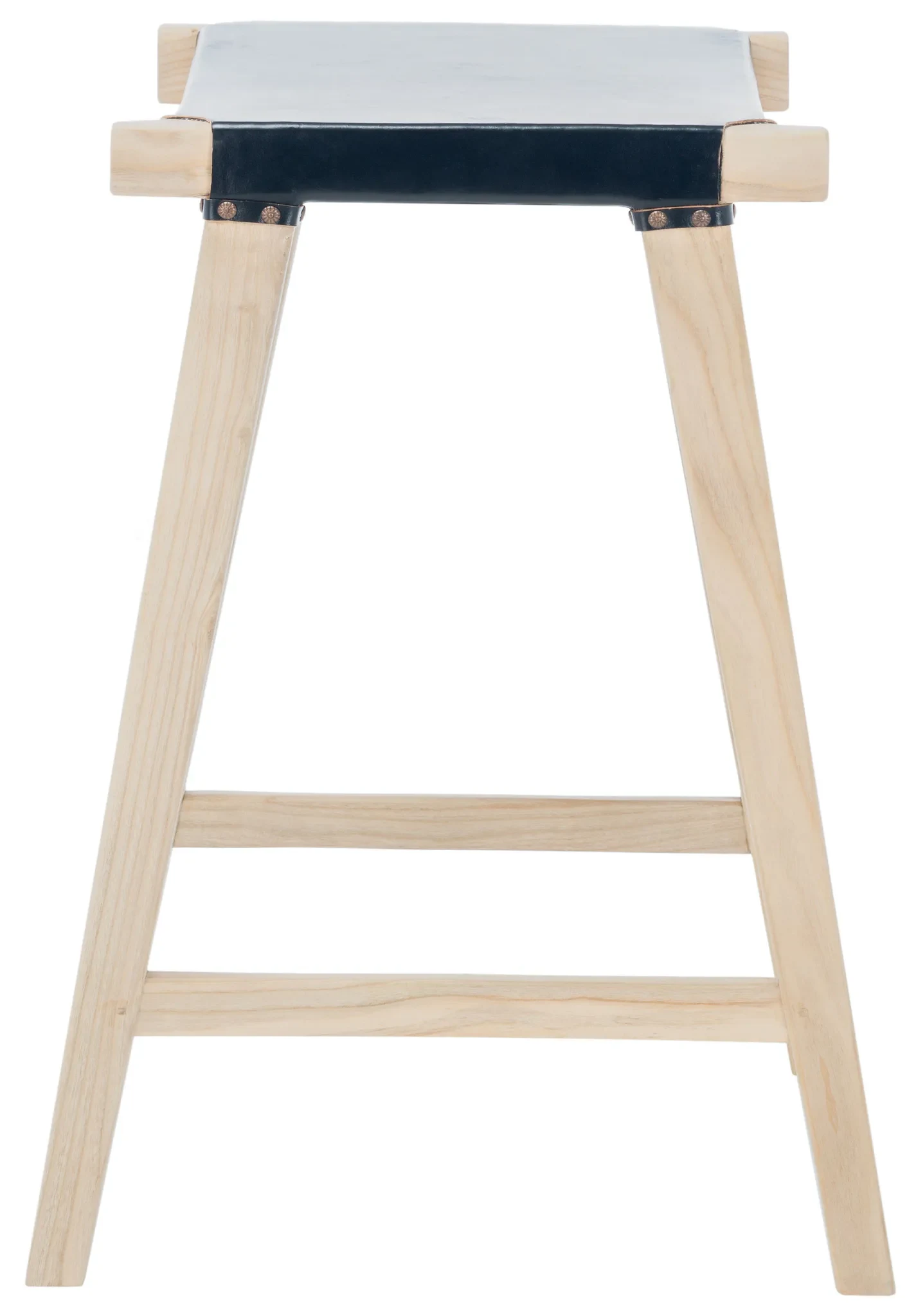Aariz Rectangle Counter Stool in Black / Natural