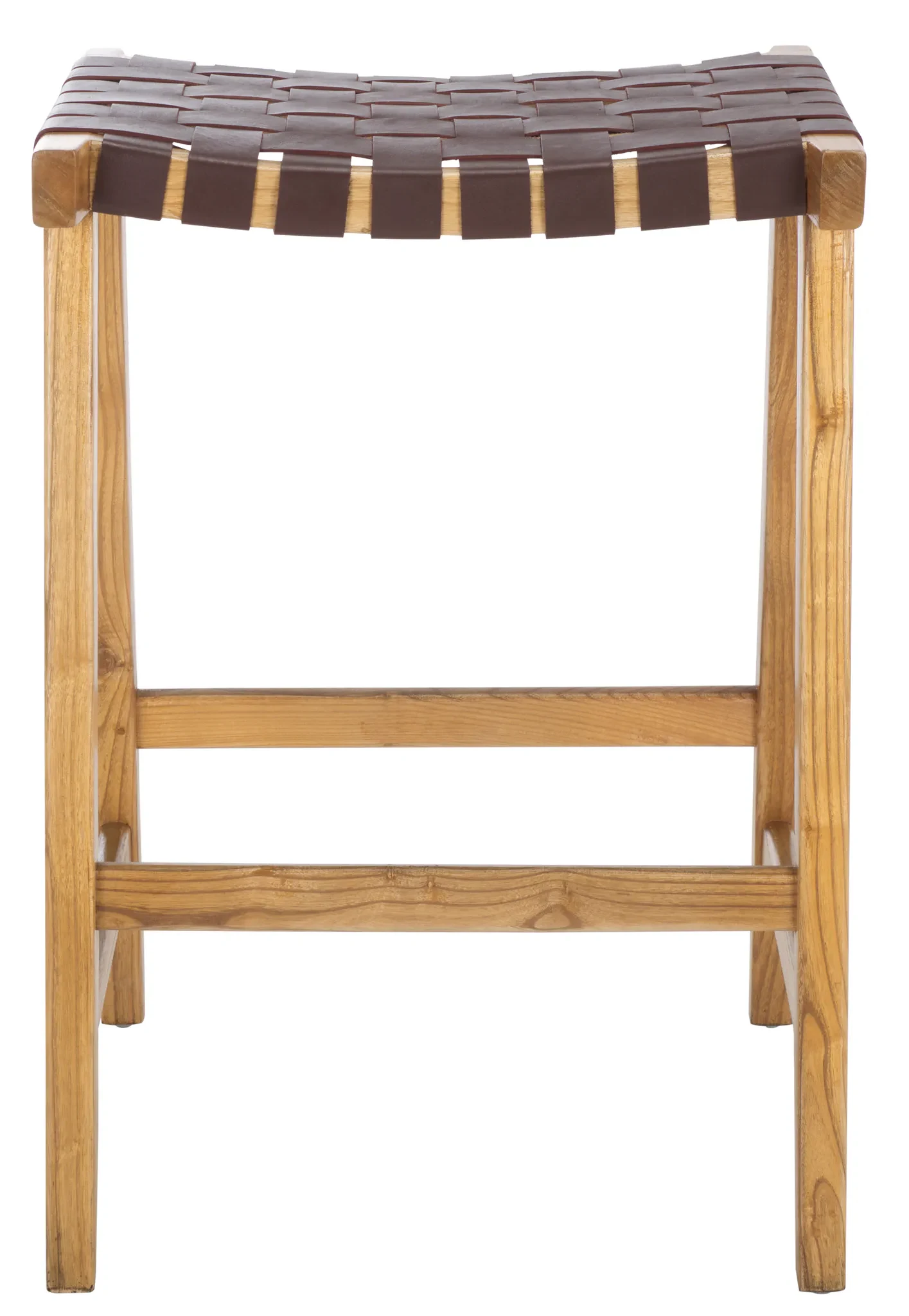 Abreu Rectangle Counter Stool in Black / Light Natural