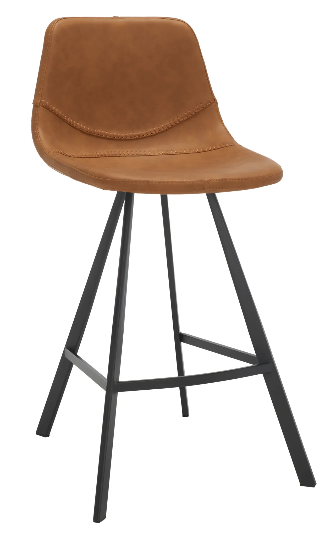 Ryanne Counter Stool in Cognac / Black