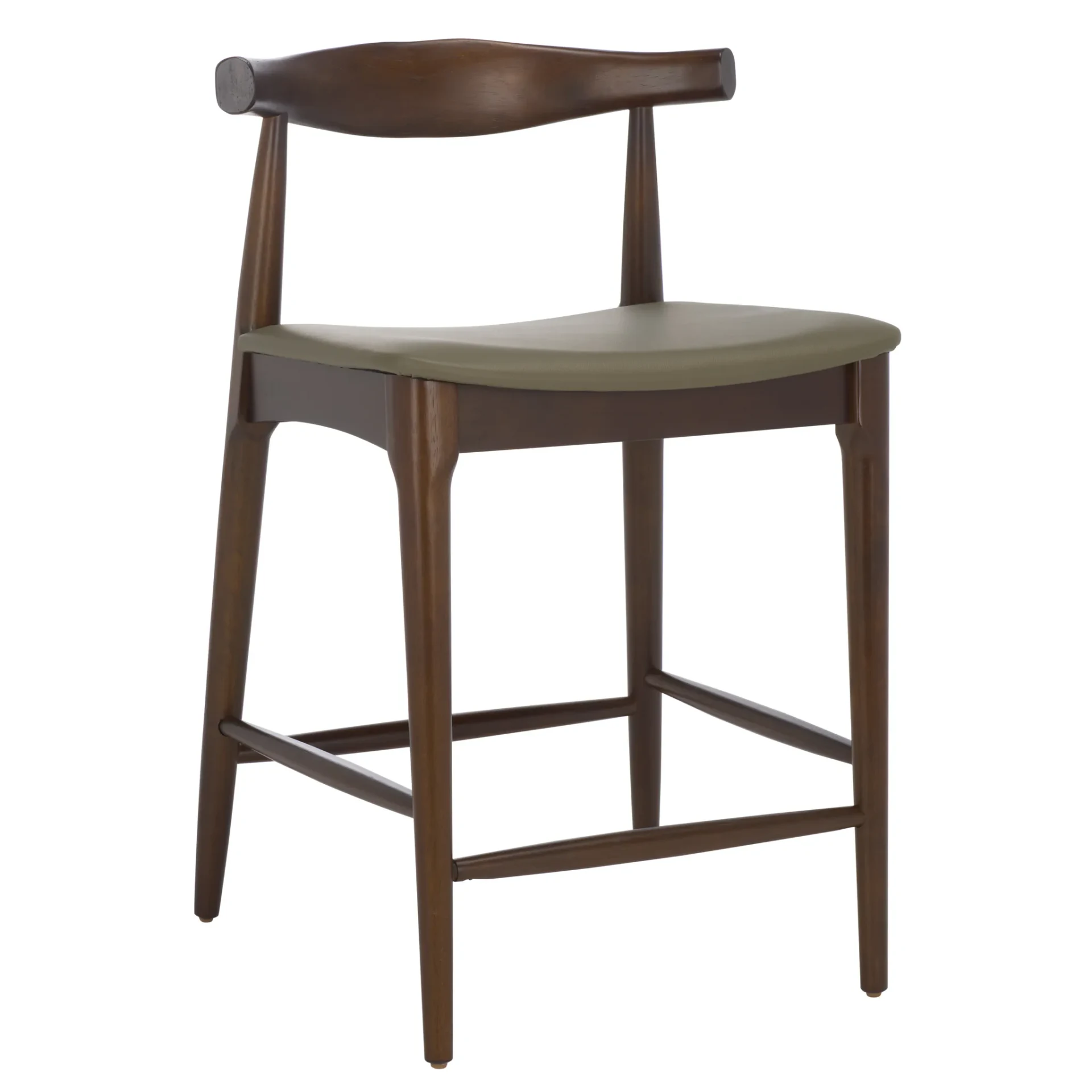Elbow Counter Stool in Olive / Espresso
