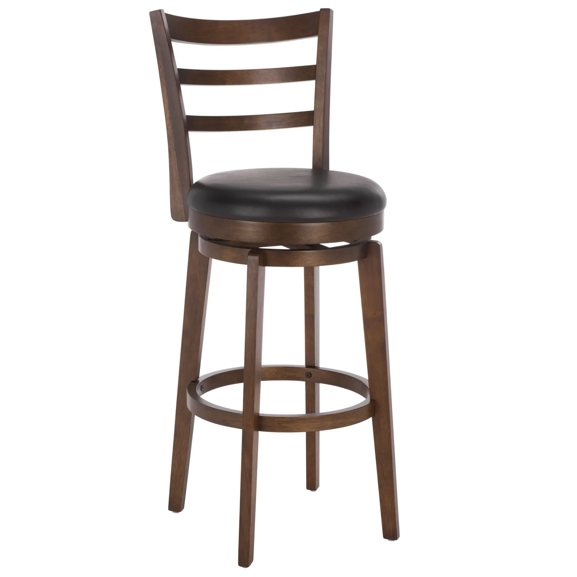 Hiroto Barstool in Black / Walnut