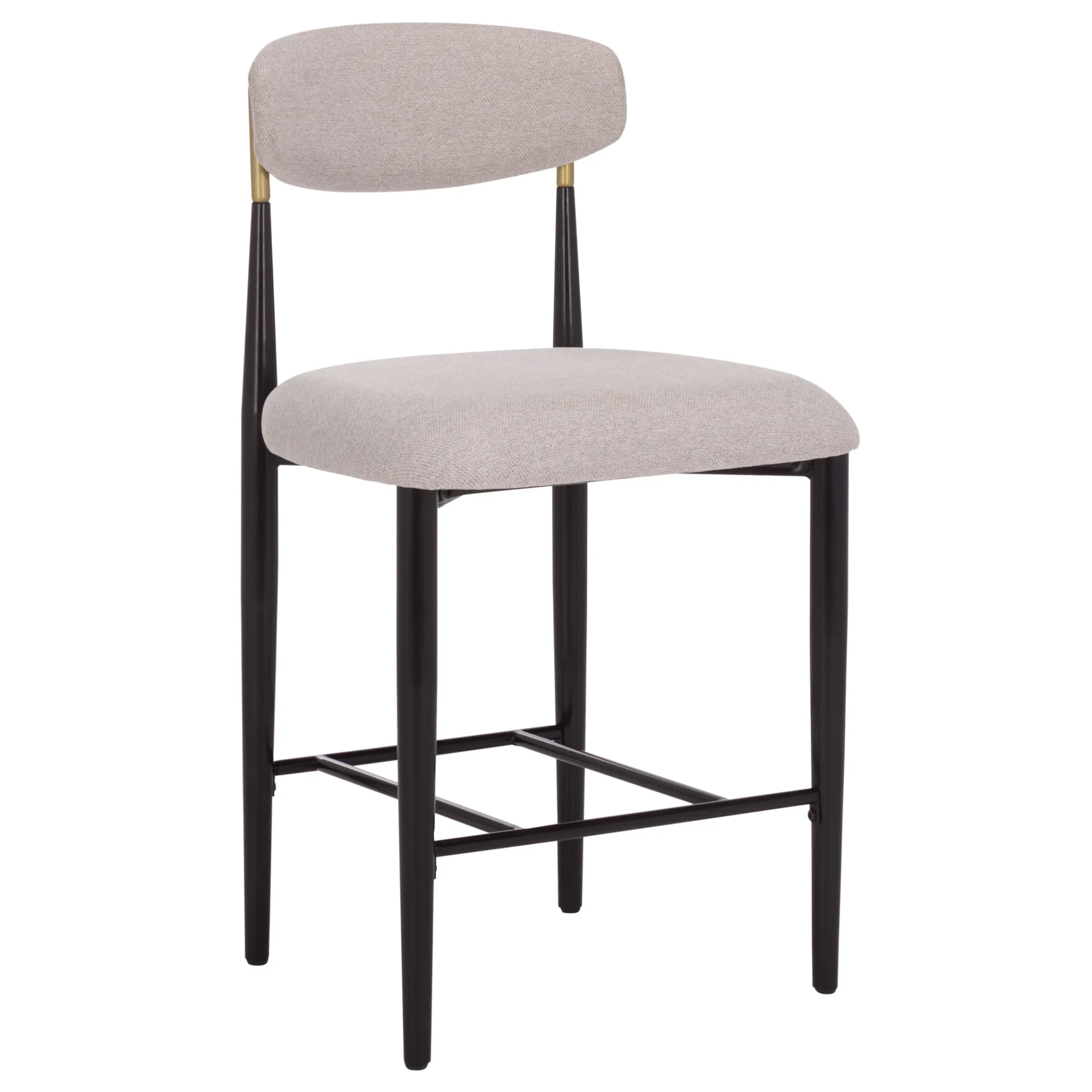 Covelle Counter Stool (Set of 2) in Black Gold / Dove Gray
