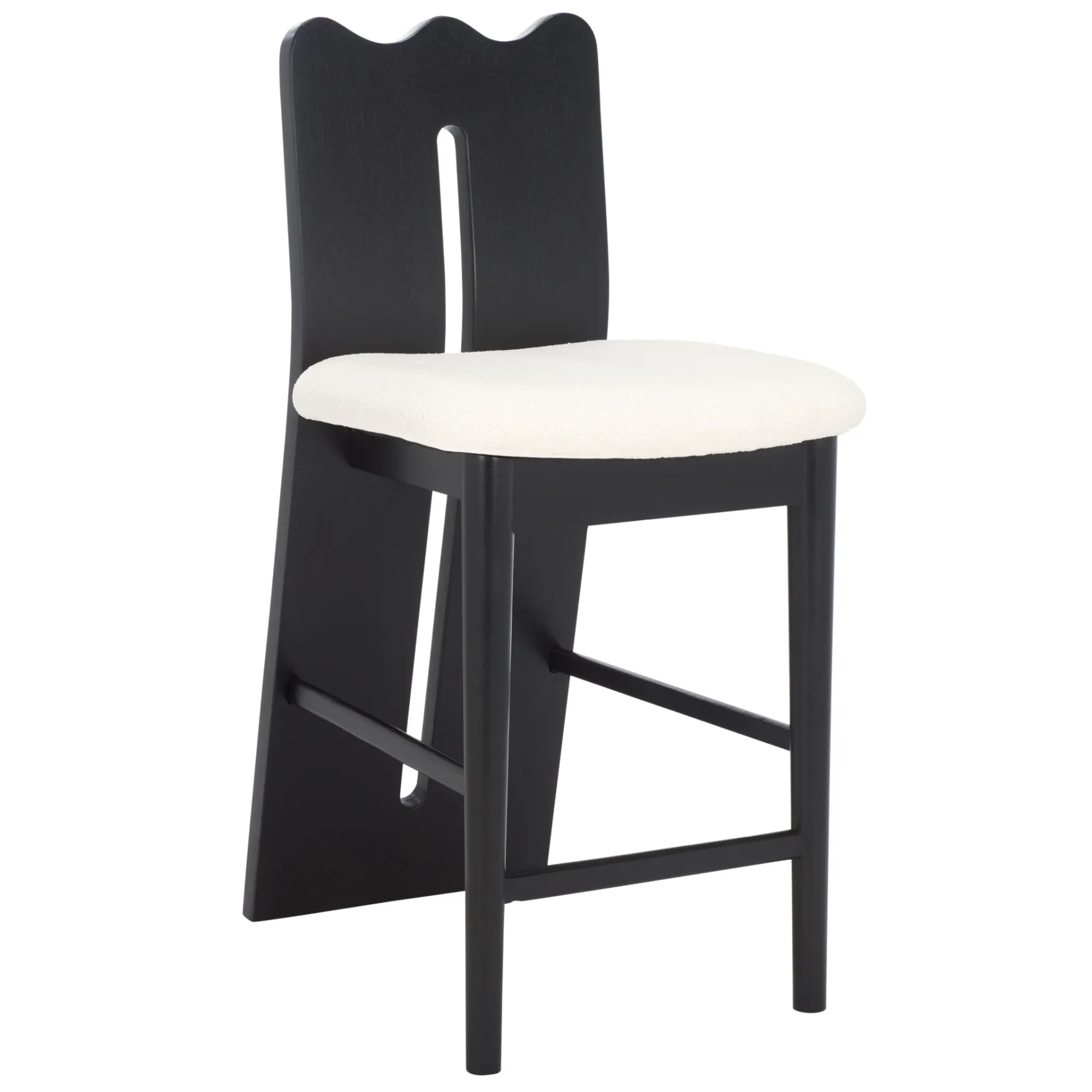 Kieran Counter Stool in Cream / Black