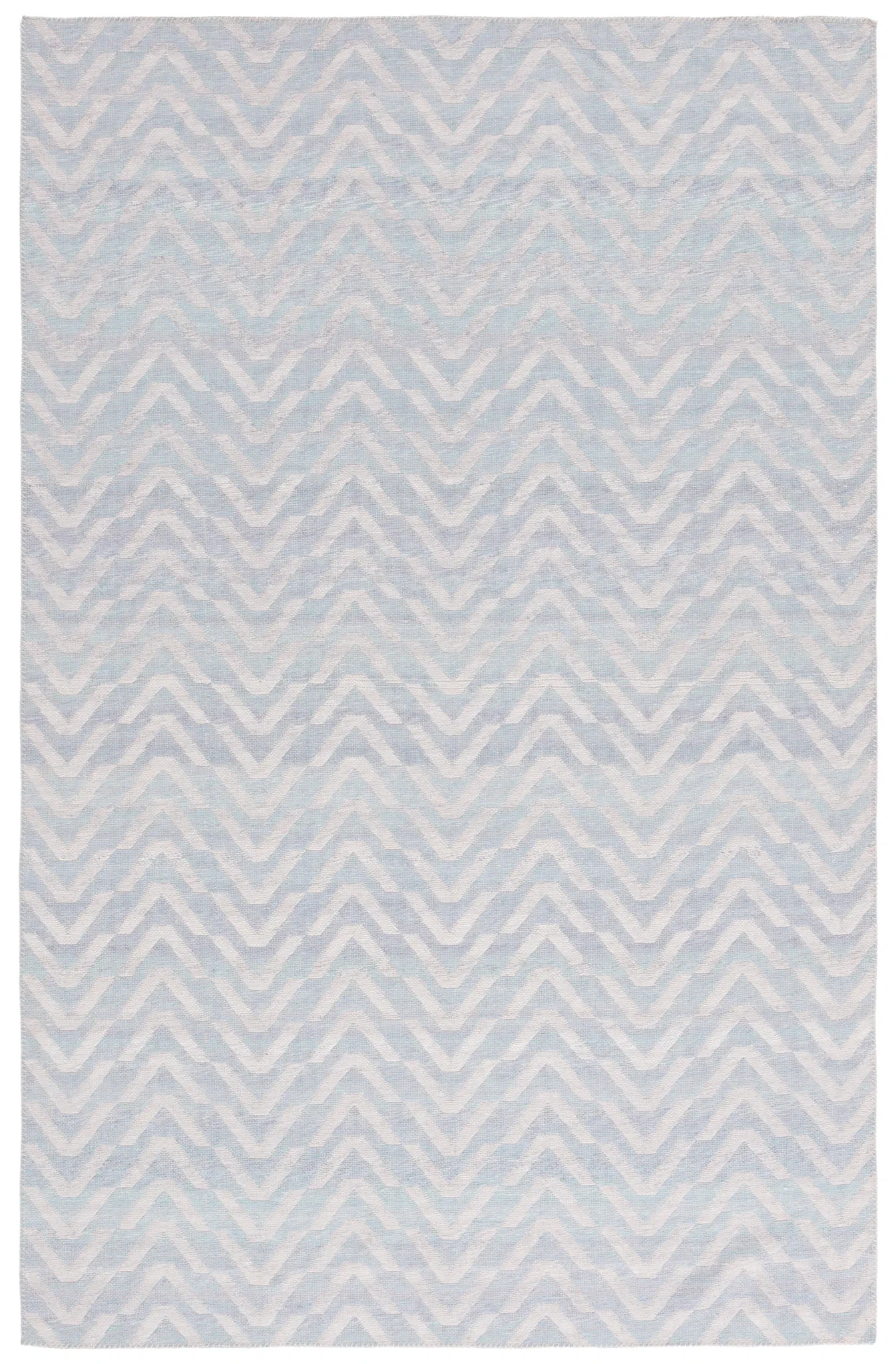 Cabo Chevron Rug in Light Blue / Beige