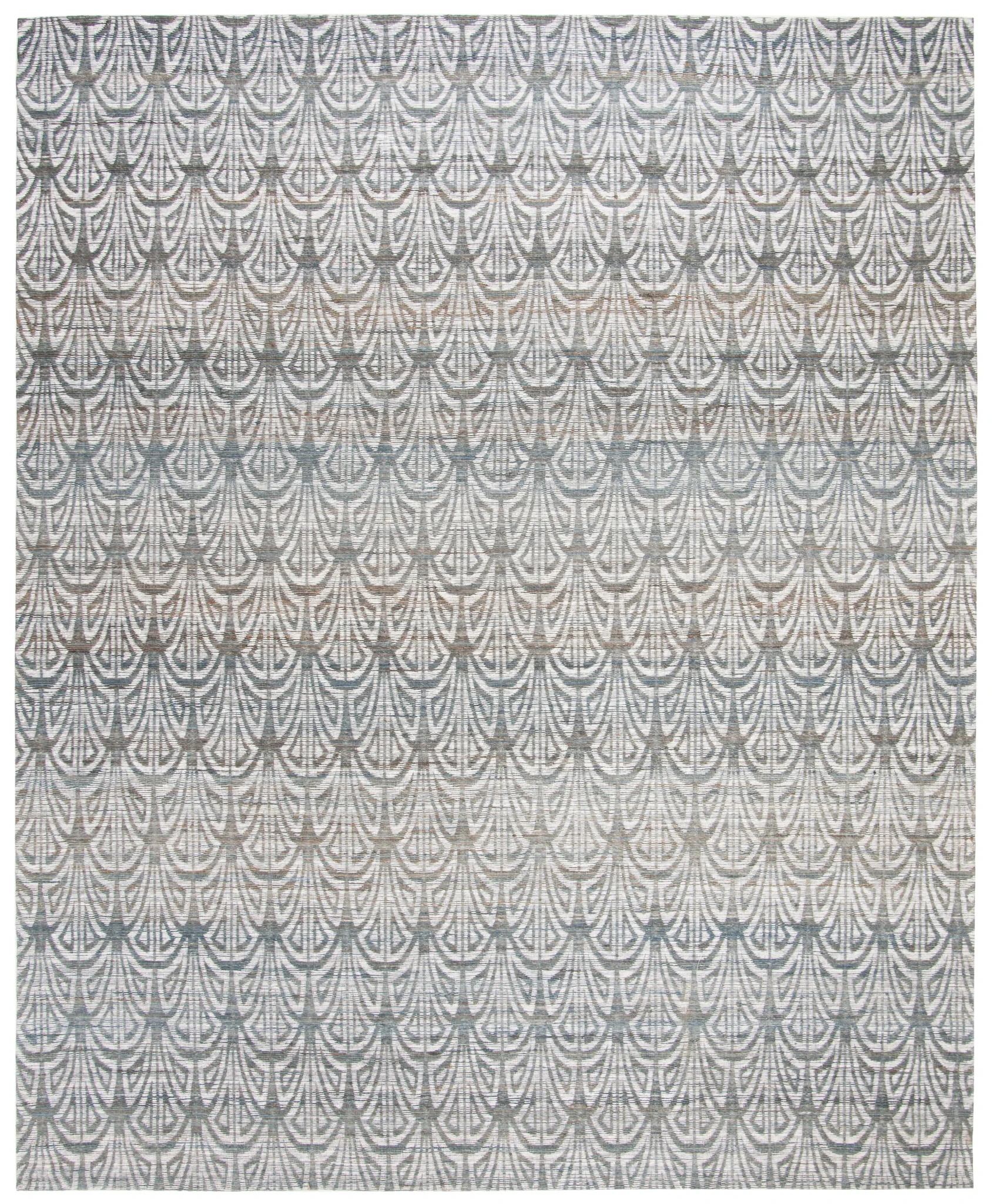 Cape Cod Scallop Hand-Woven Rug in Natural / Multicolor