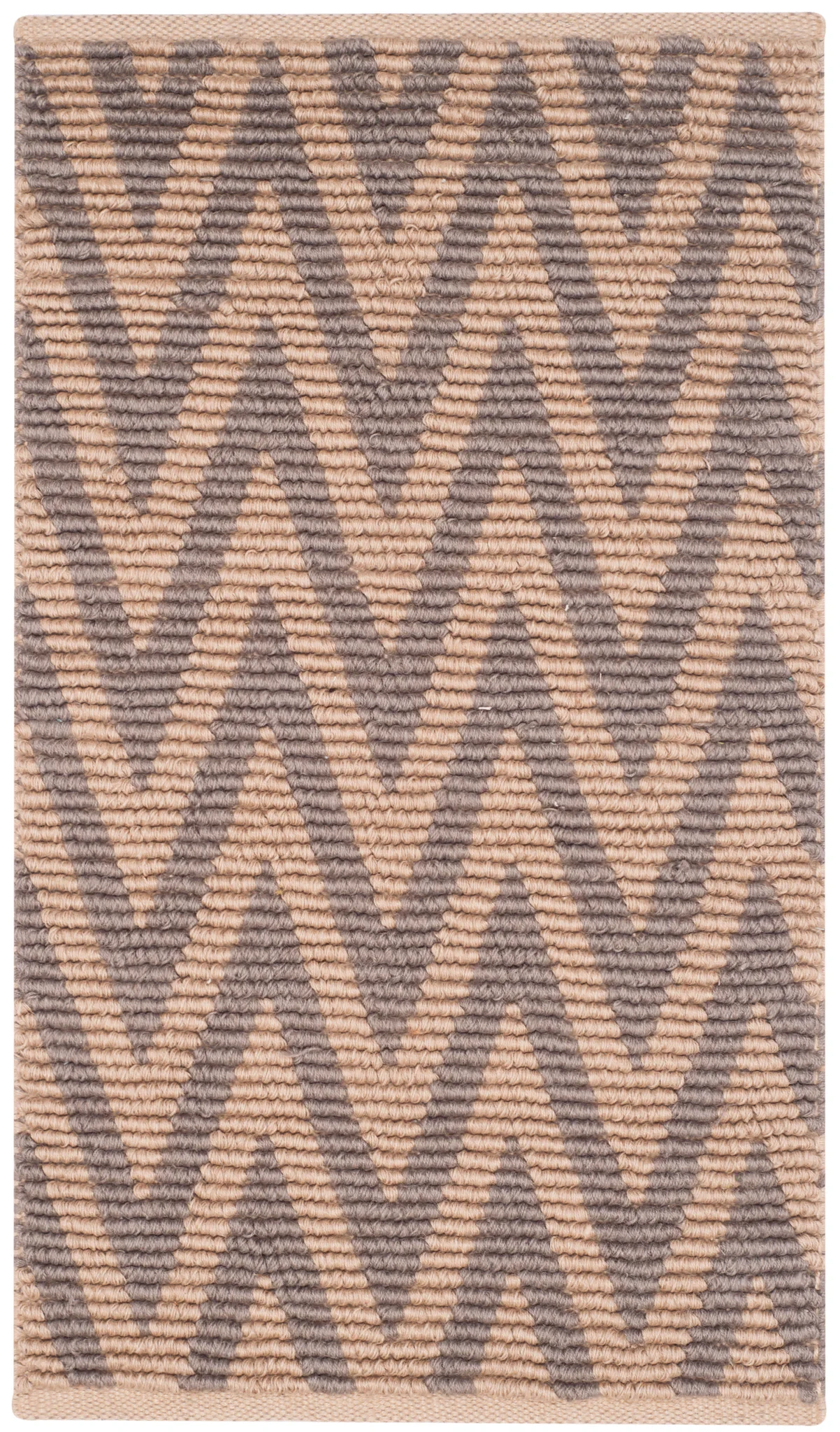 Cape Cod Zigzag Hand-Woven Rug in Natural / Gray