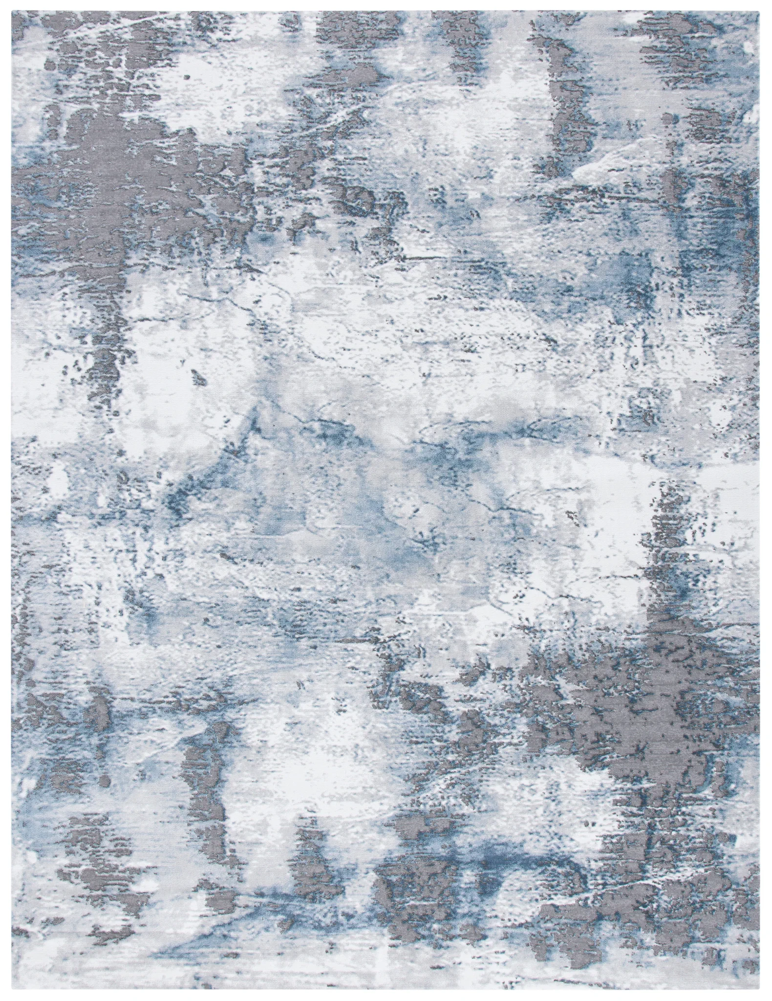Craft Abstract Rug in Blue / Gray