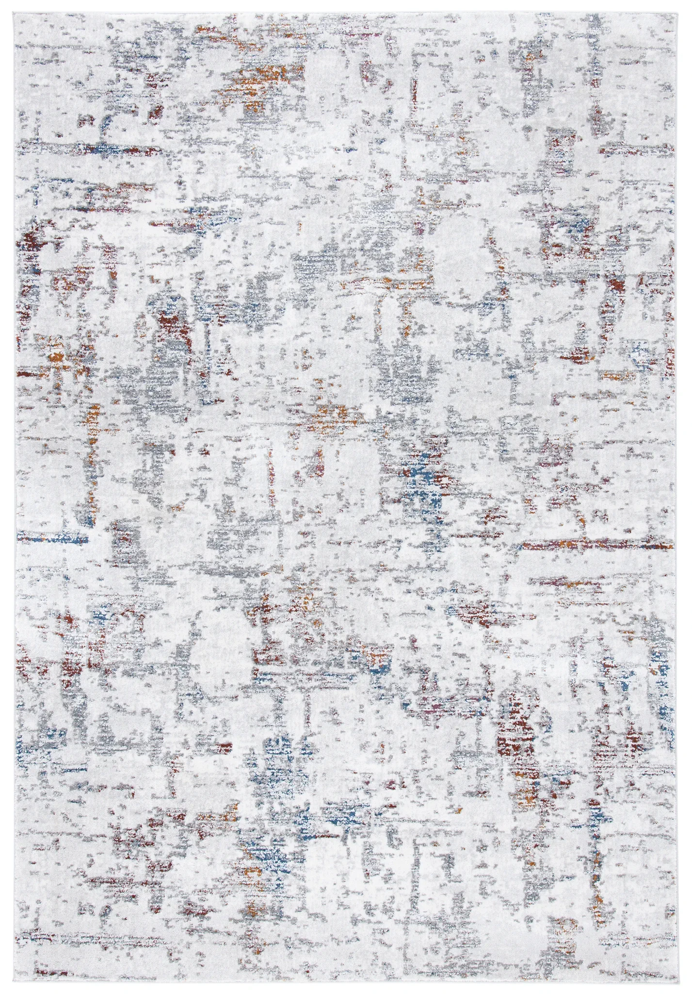 Craft Distressed Abstract Rug in Gray / Gold