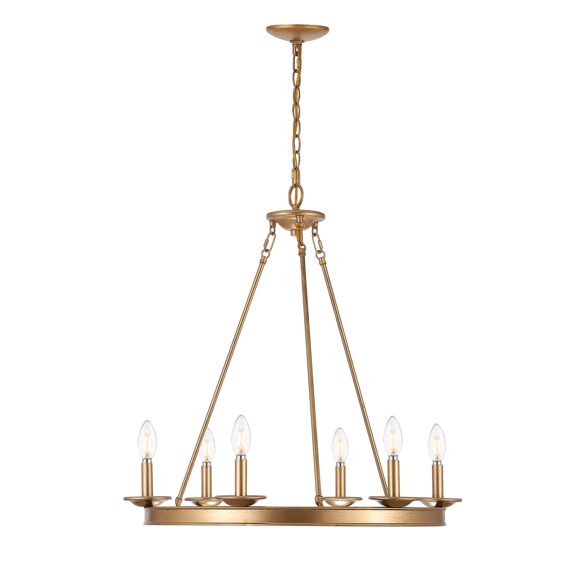 Joris Six-Light Chandelier in Gold