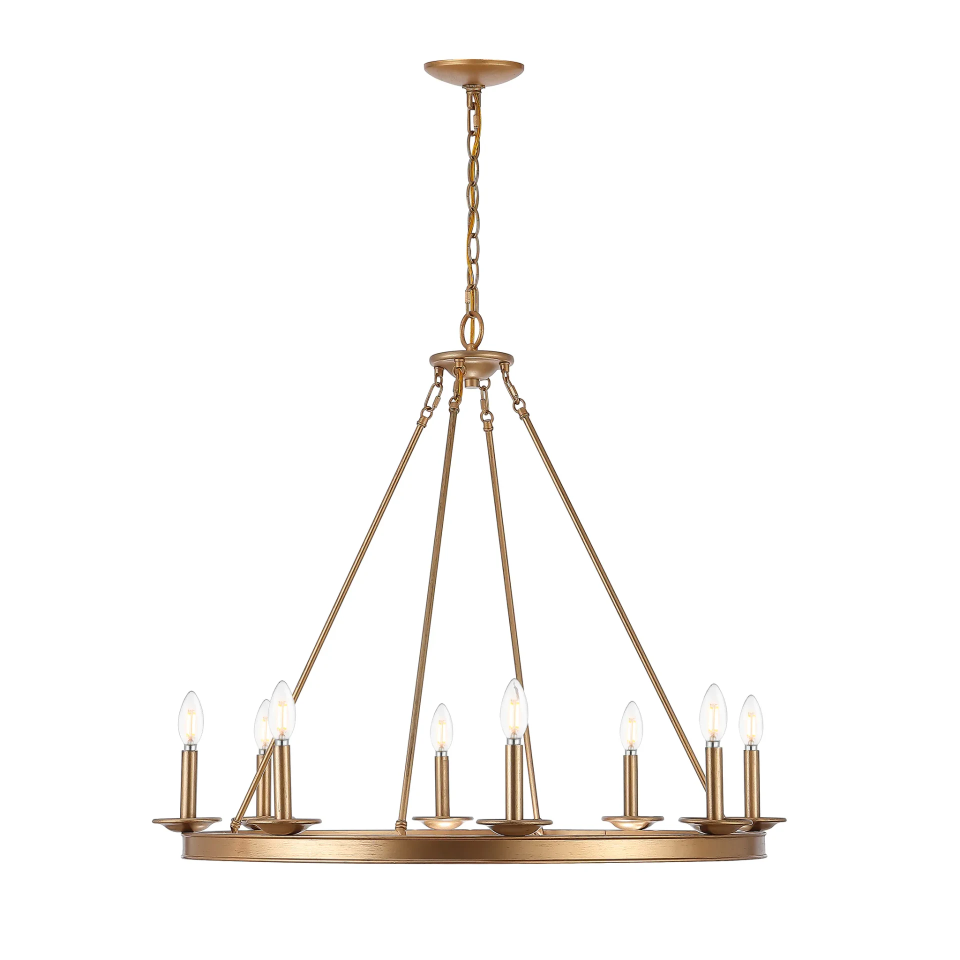 Fauna Eight-Light Chandelier in Gold