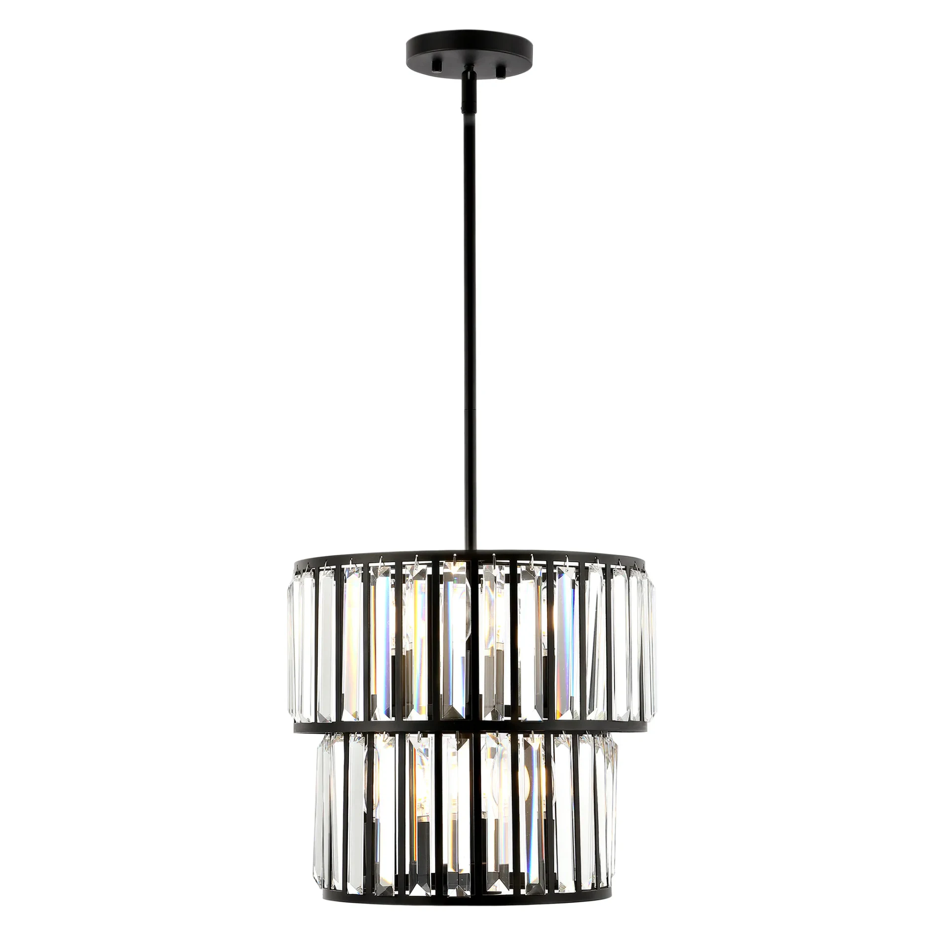 Crissa Six-Light Chandelier in Black / Clear