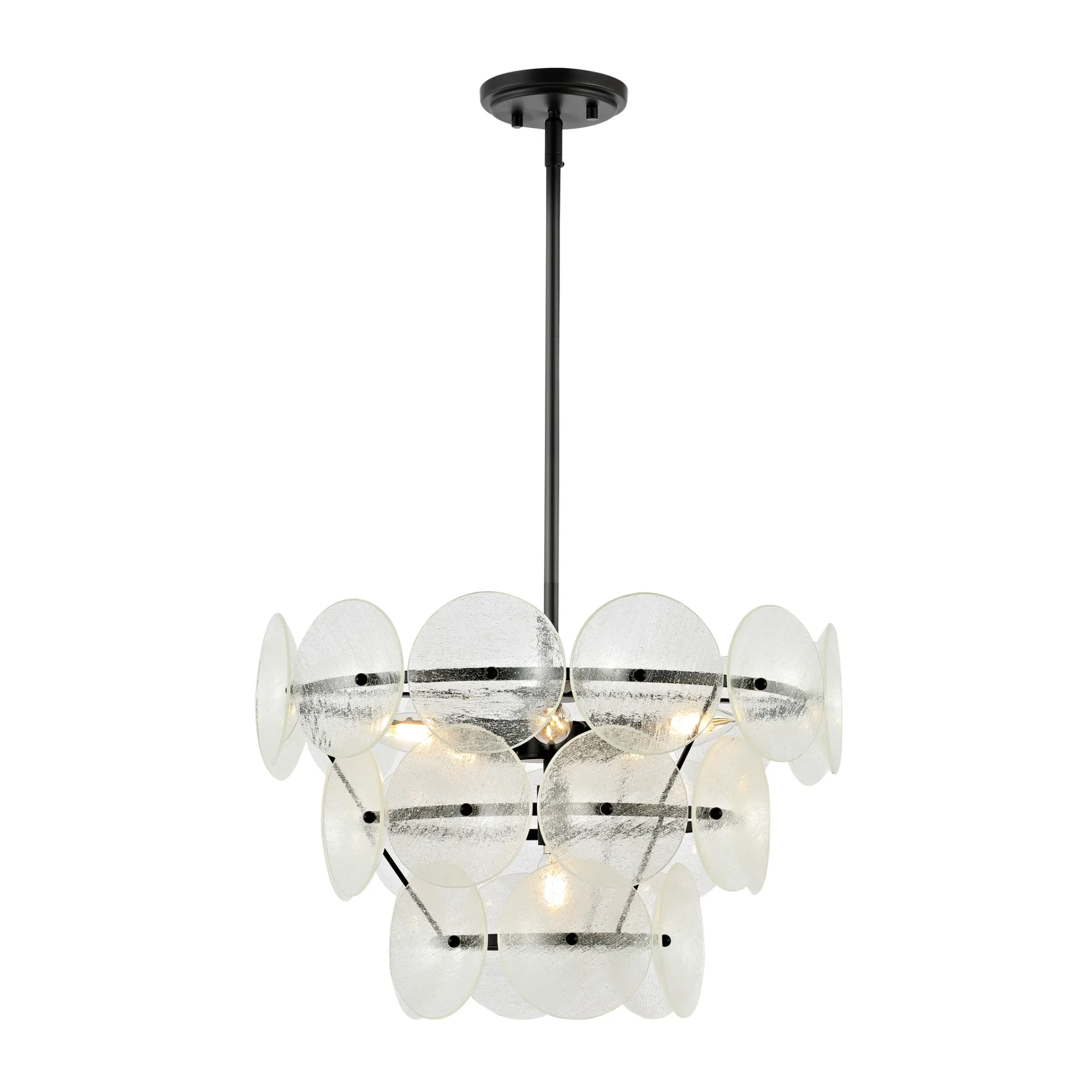 Landreth Six-Light Chandelier in Black / Clear