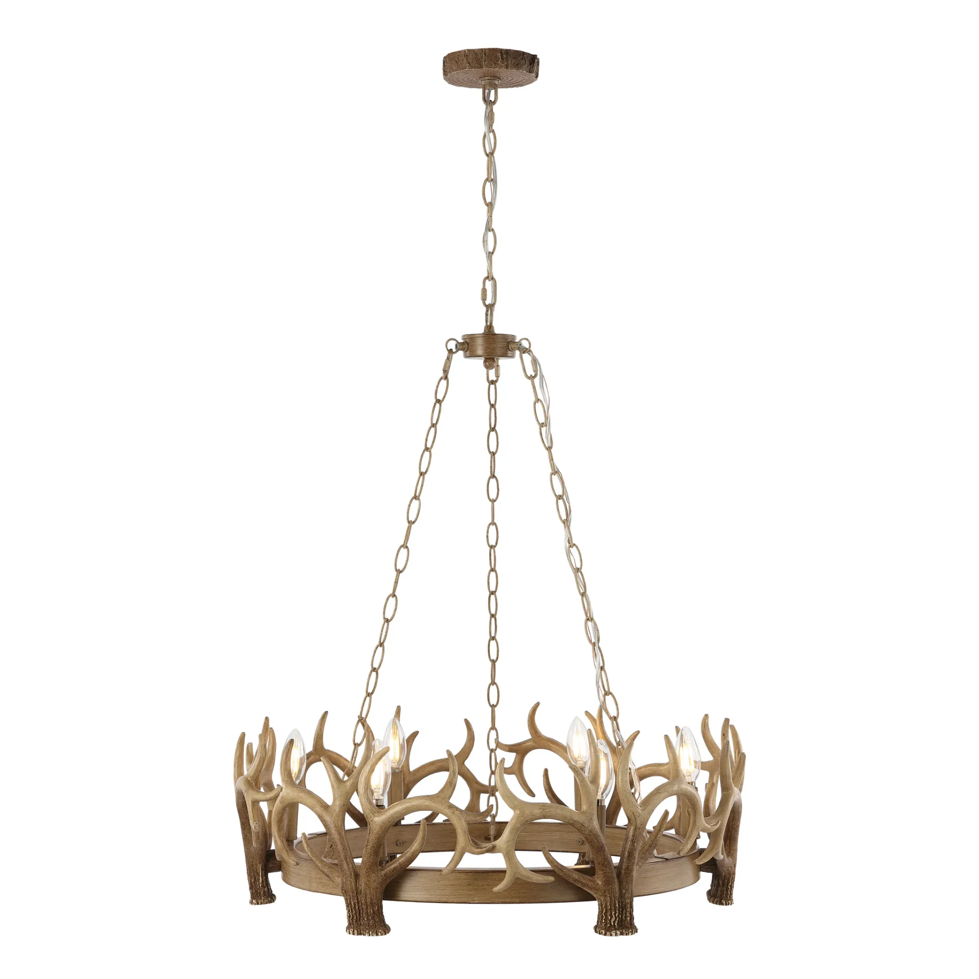 Duriel Six-Light Chandelier in Antique Brown
