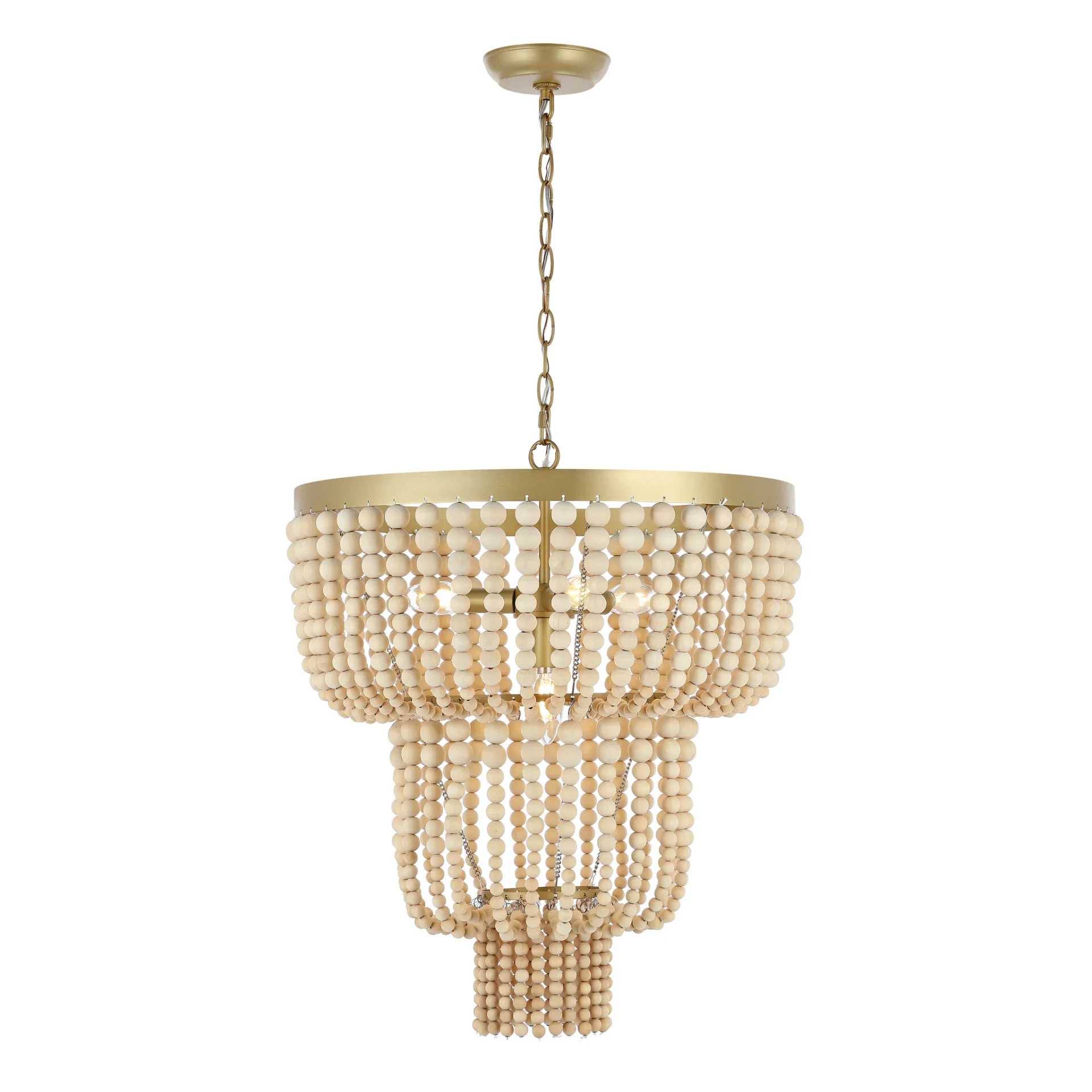 Aleynne Four-Light Chandelier in Brass
