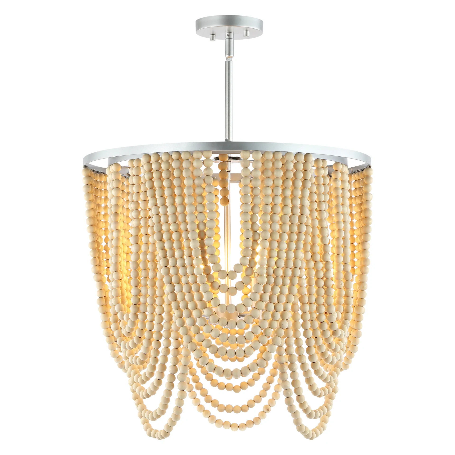 Bressi Four-Light Chandelier in Silver / Natural