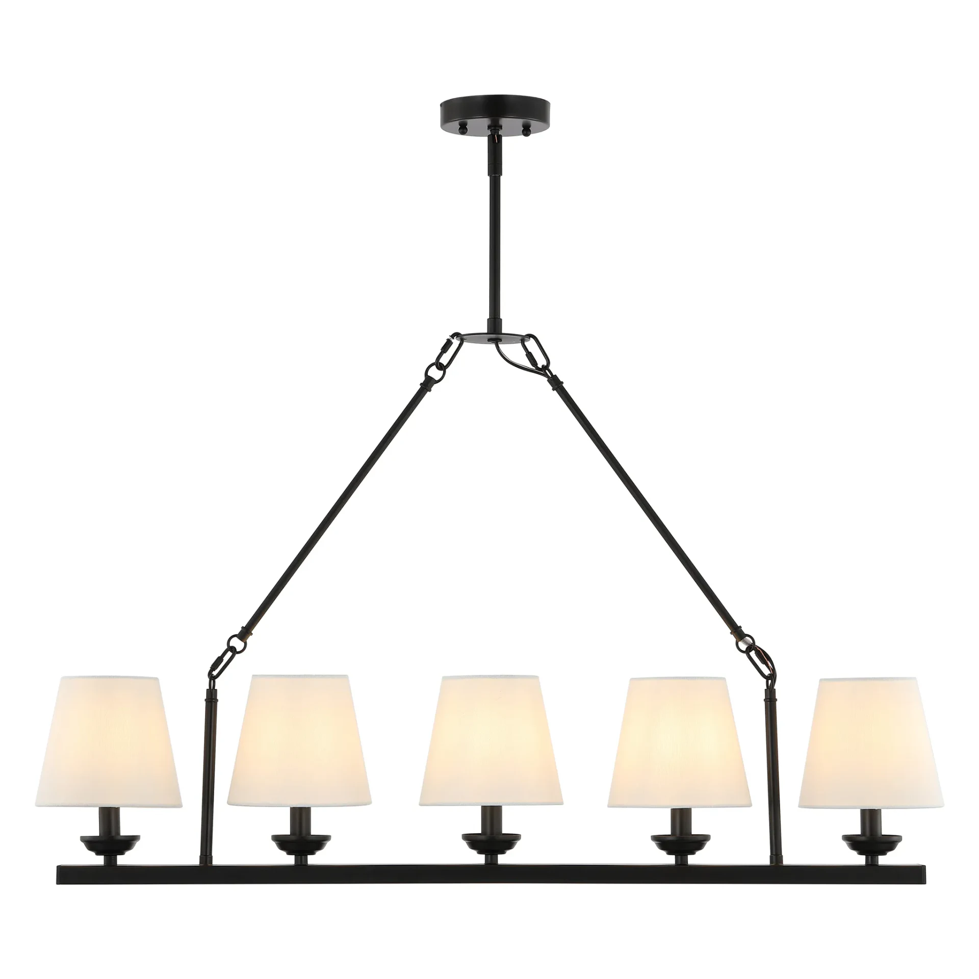 Josphete Five-Light Chandelier in Black