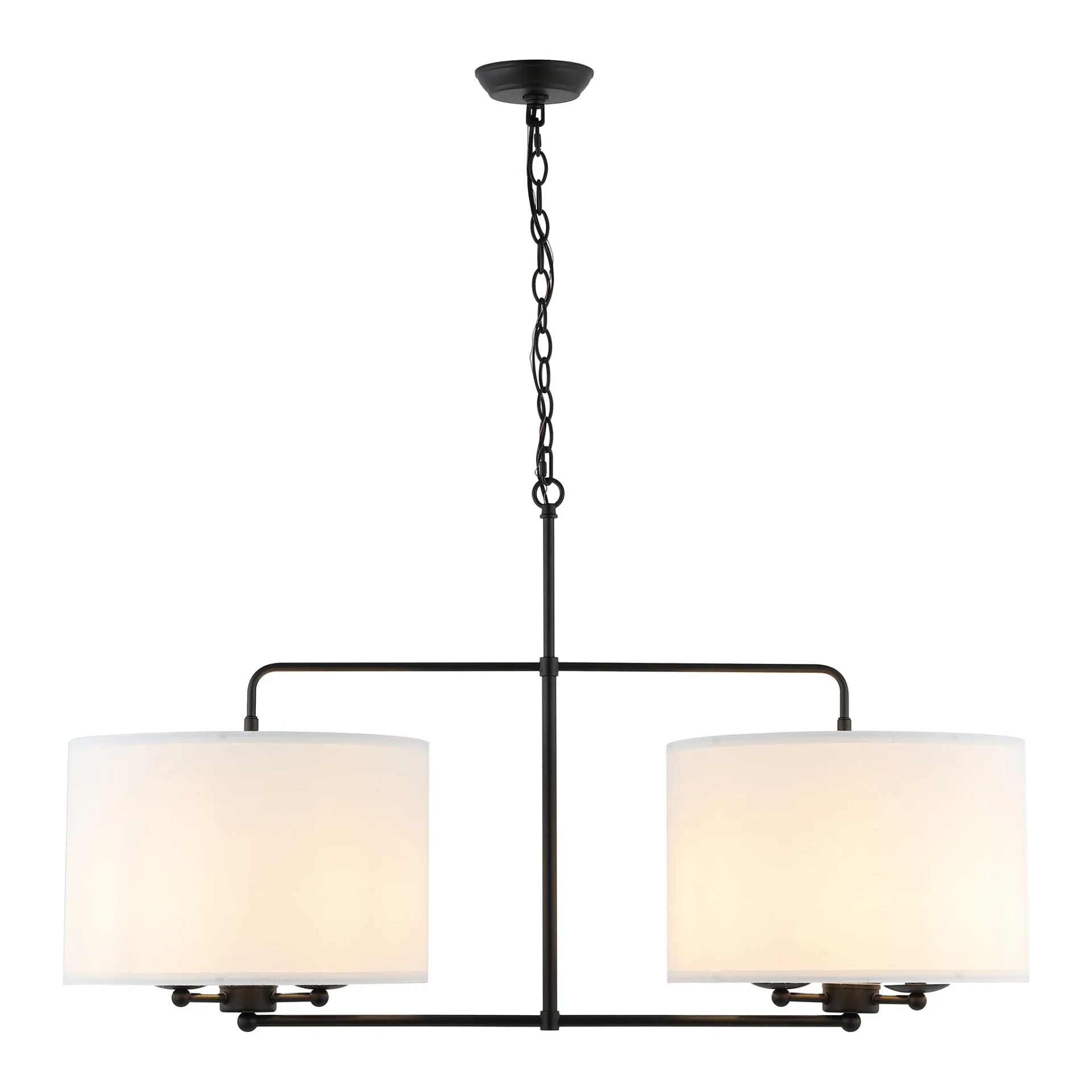 Devney Six-Light Chandelier in Black