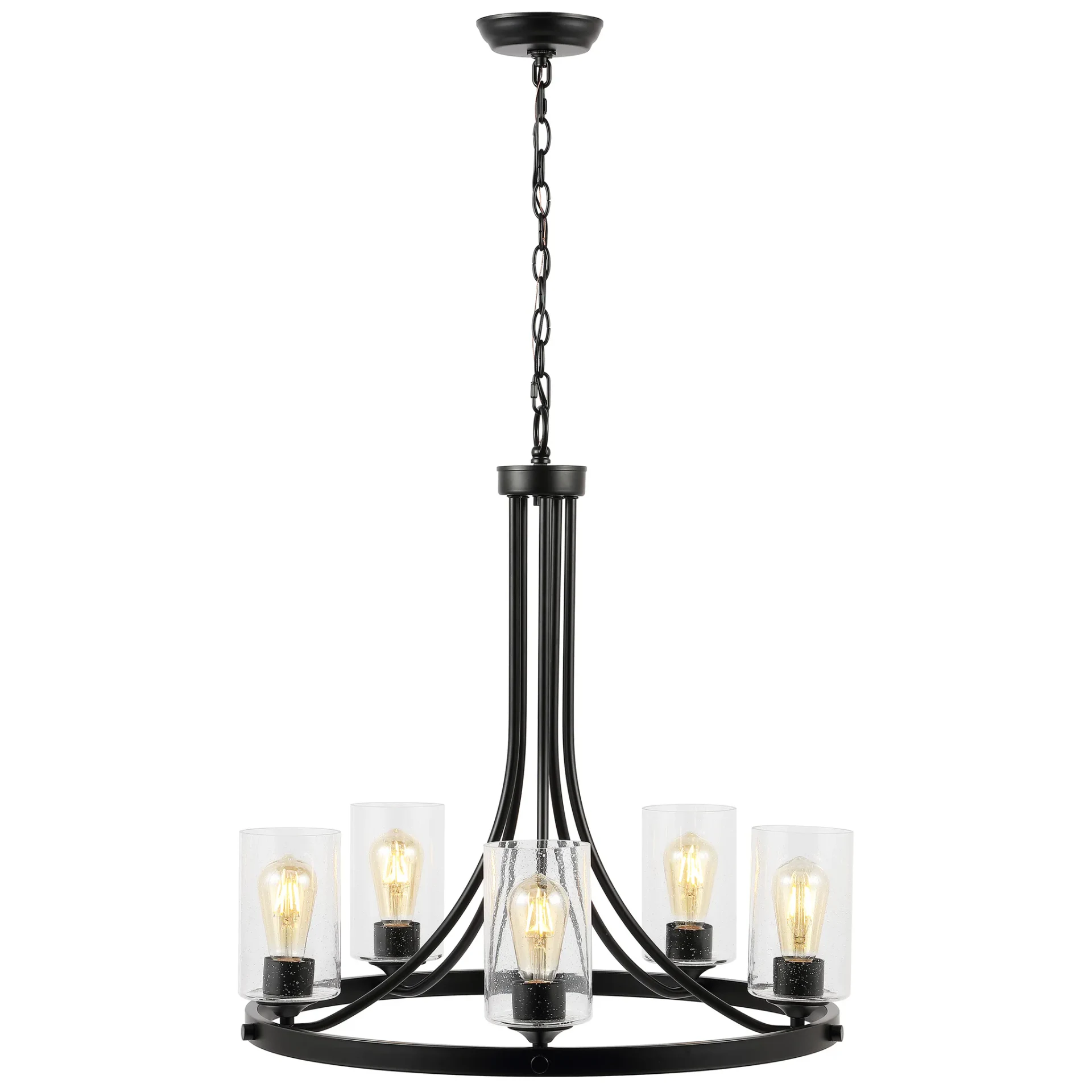 Emersyn Five-Light Chandelier in Black