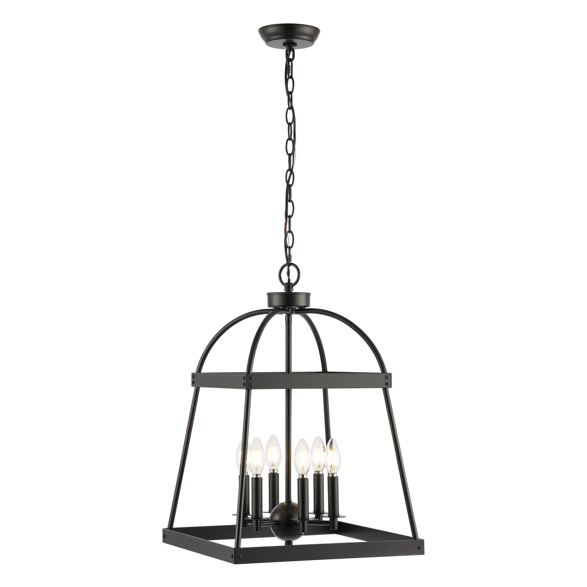 Gracyn Six-Light Chandelier in Black
