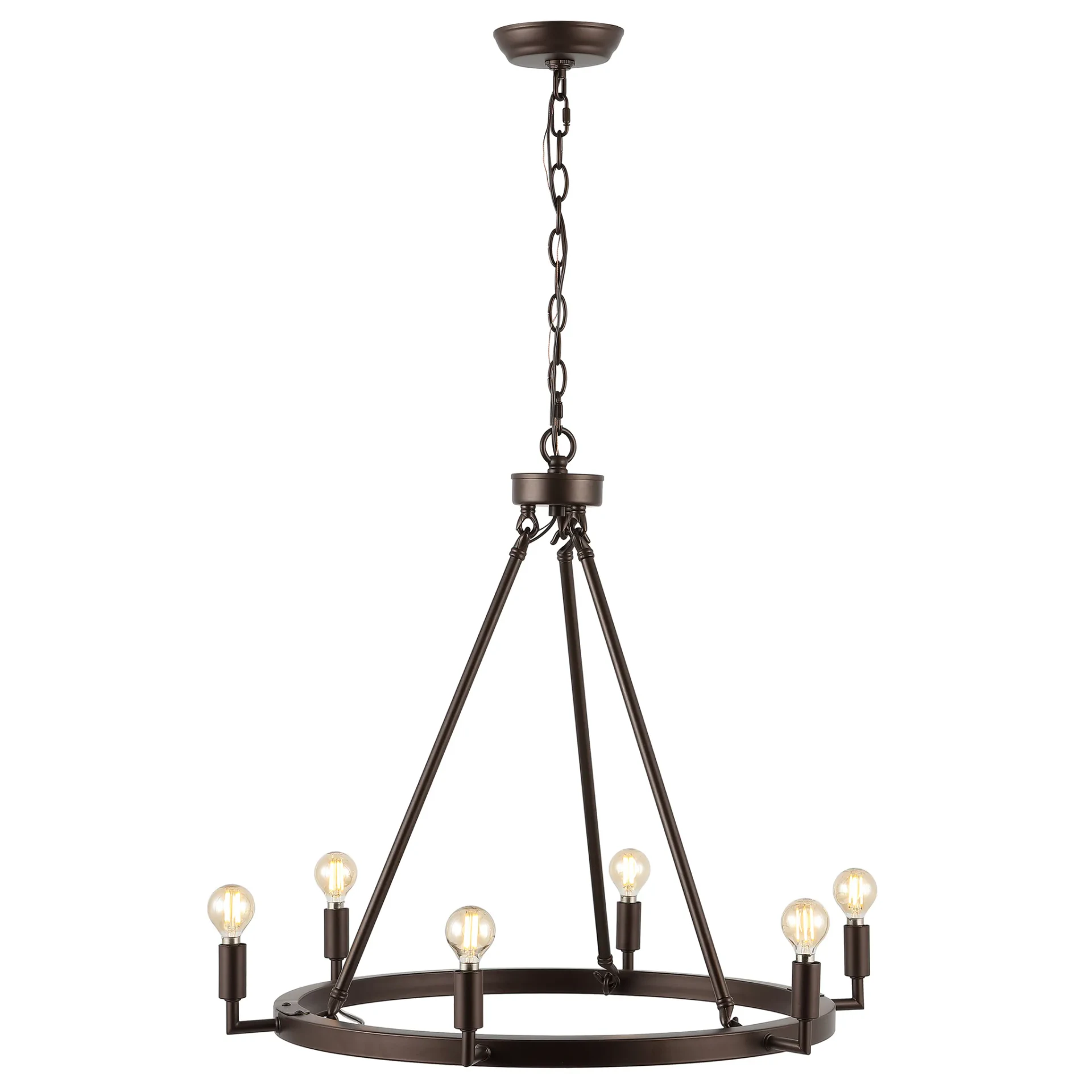 Nevada Six-Light Chandelier in Oil Rub Bronze