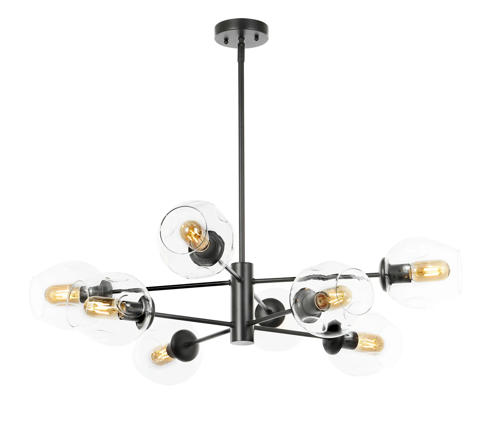 Pythea Eight-Light Chandelier in Black