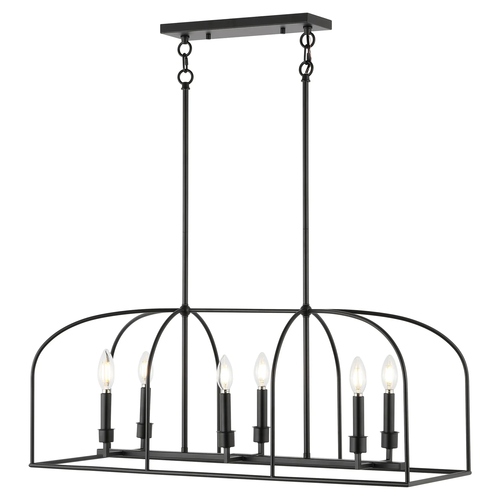 Bryndan Six-Light Chandelier in Black