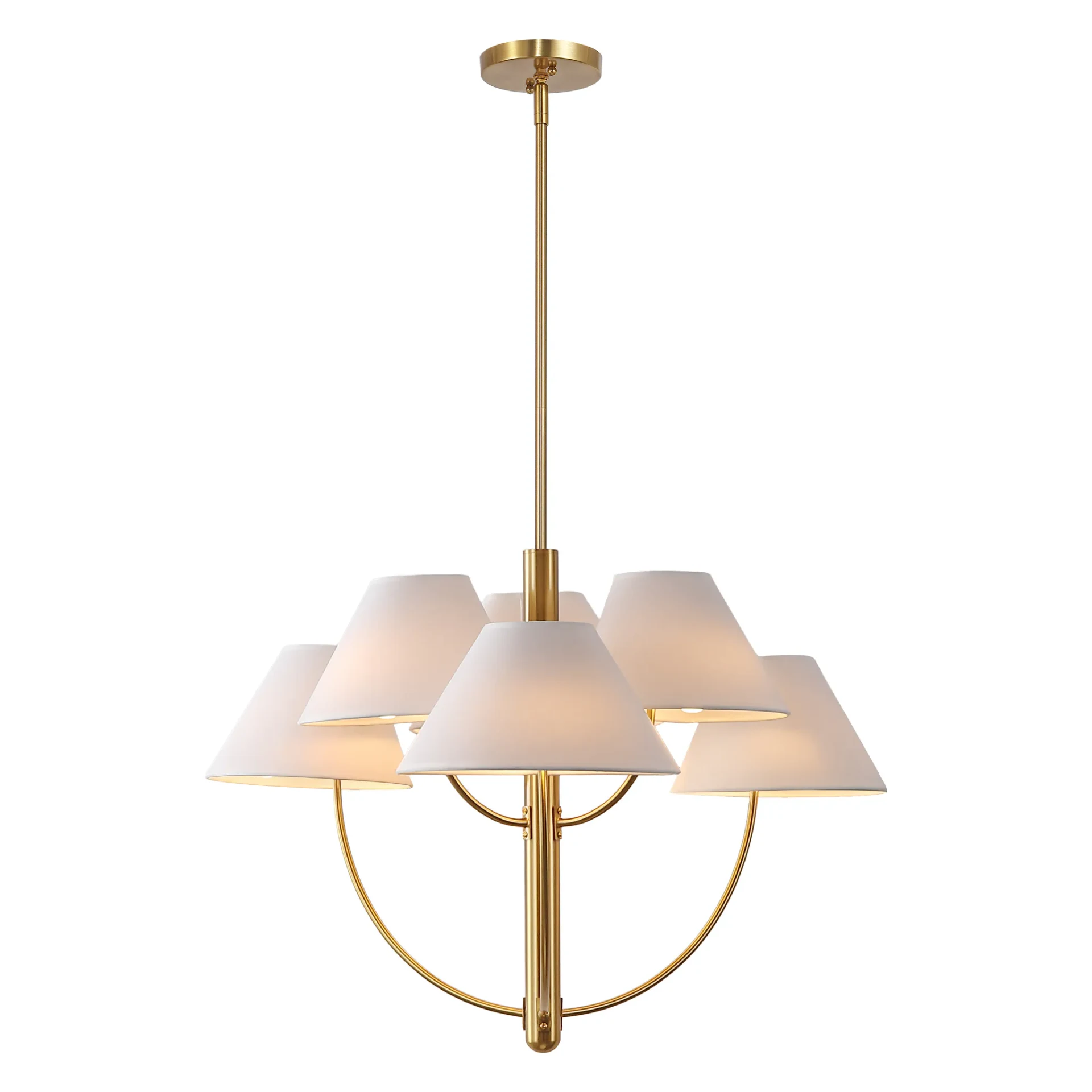 Madsen Six-Light Chandelier in Brass