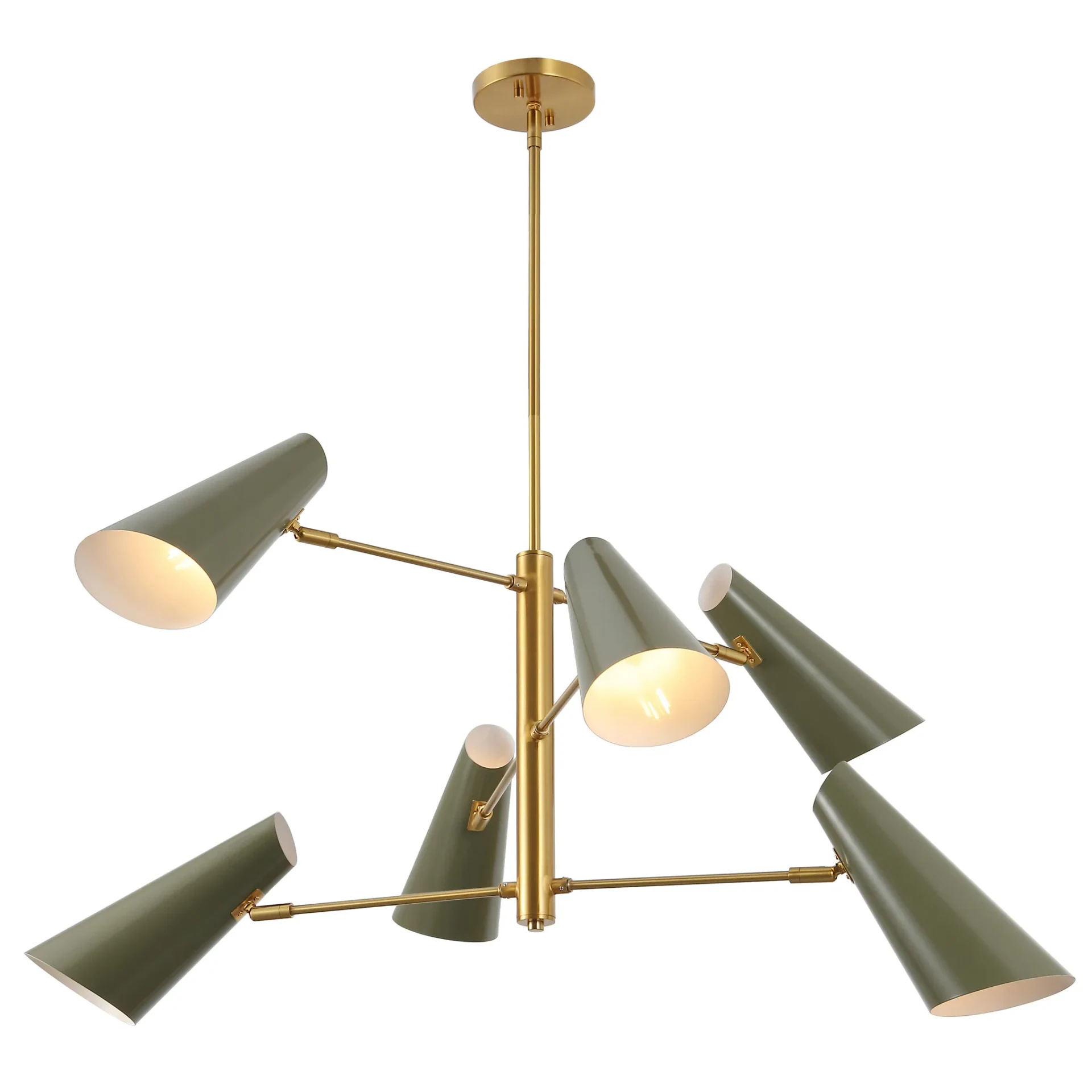 Atena Chandelier in Brass / Green