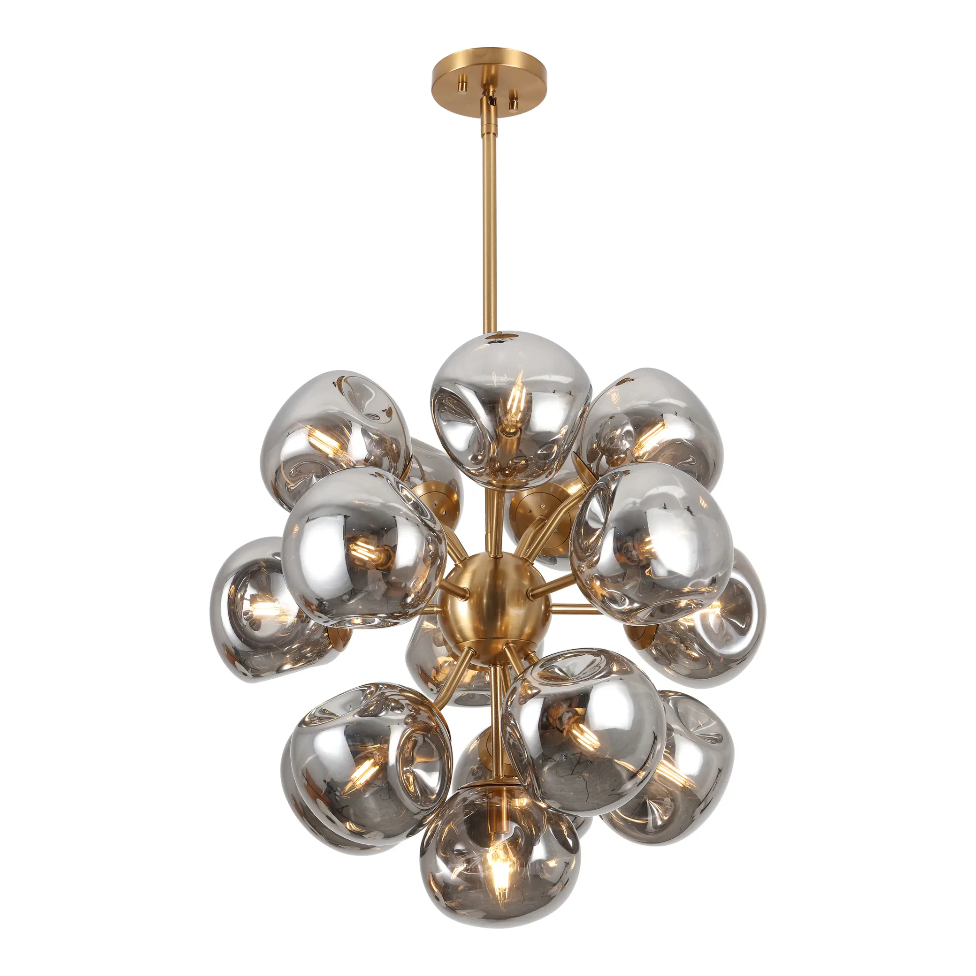 Paulia Chandelier in Chrome / Brass