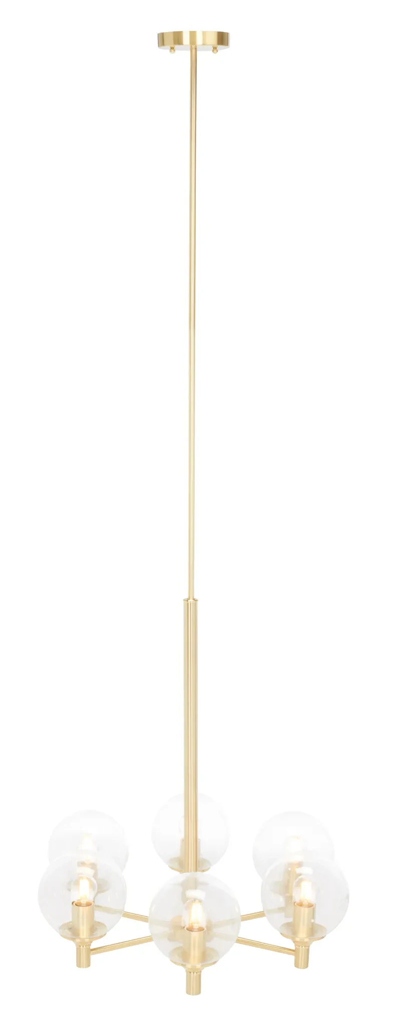 Jayde Six-Light Chandelier in Gold
