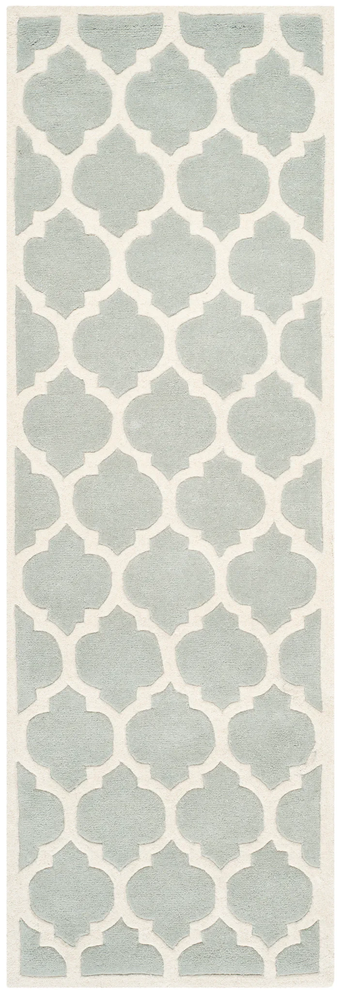 Chatham Lantern Trellis Hand-Tufted Wool Rug in Gray / Ivory