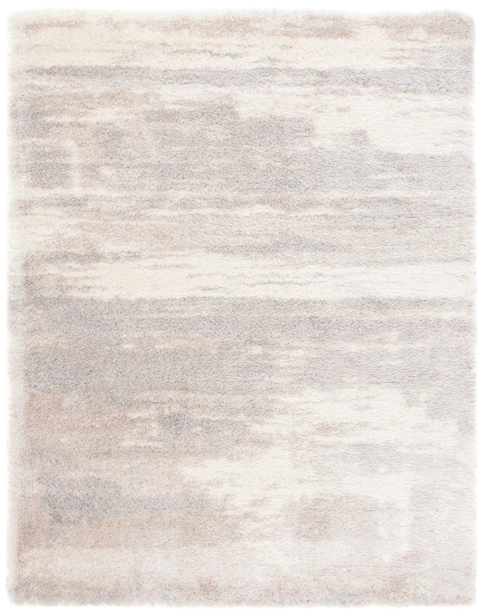 Cloud Abstract Shag Rug in Ivory / Gray