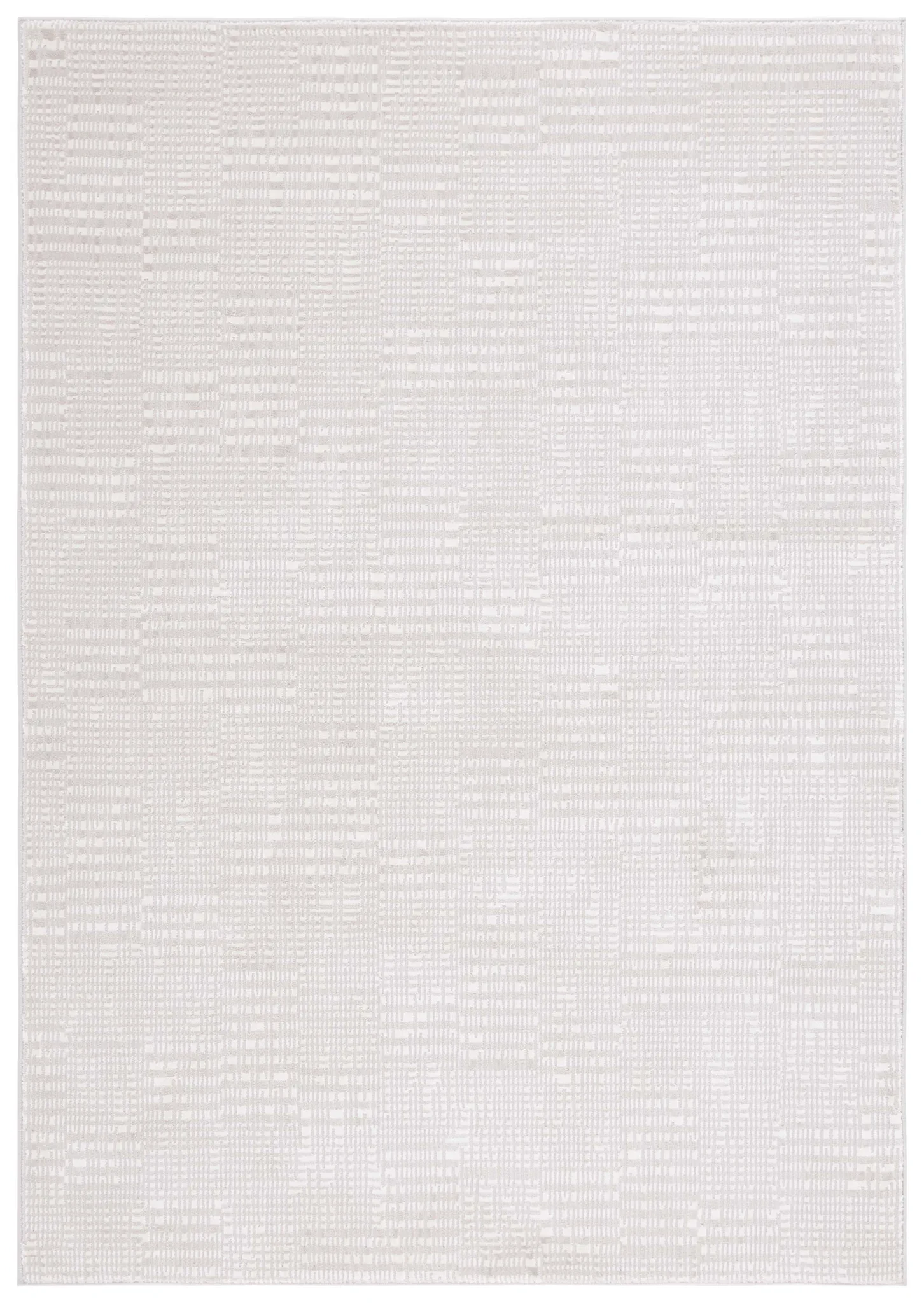 Continental Broken Grid Rug in Ivory / Beige