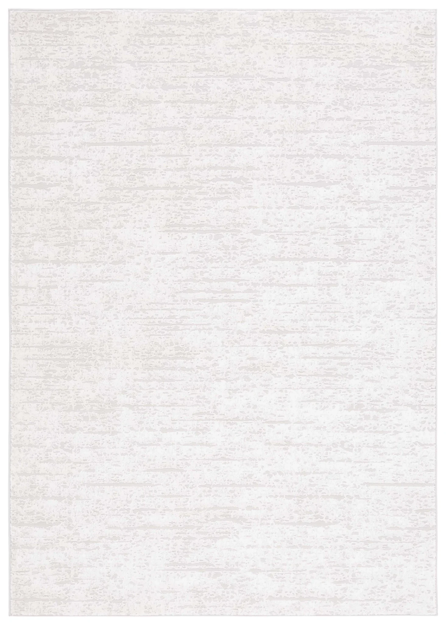 Continental Striated Abstract Rug in Ivory / Beige