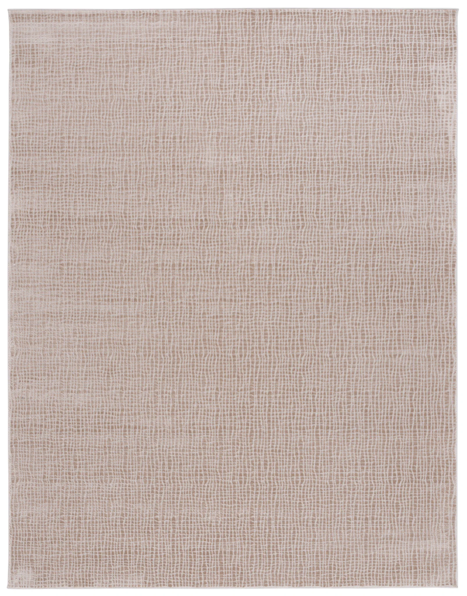 Continental Grid Rug in Beige / Gray