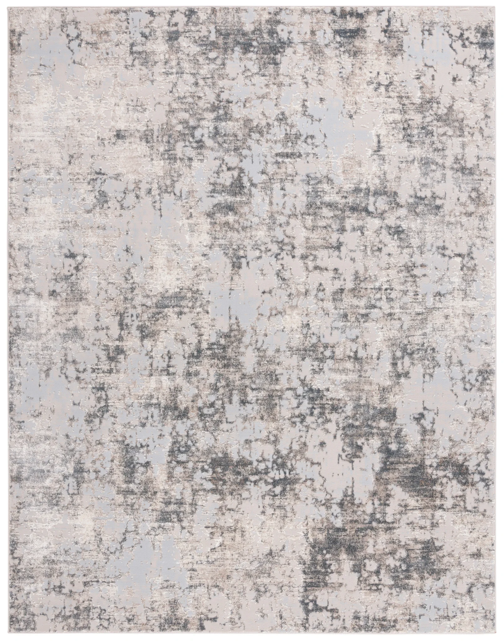 Continental Abstract Rug in Light Beige / Dark Gray