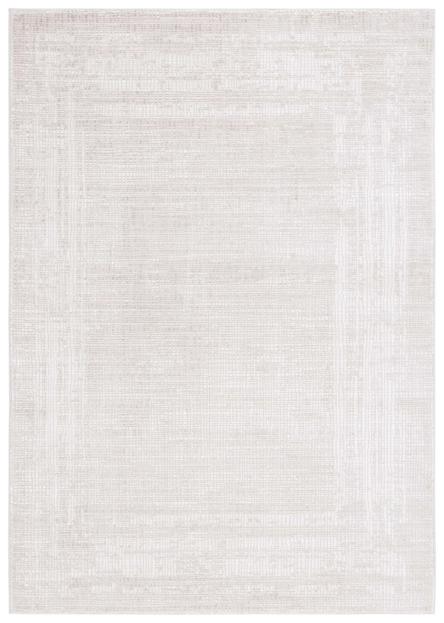 Continental Textured Border Rug in Ivory / Beige