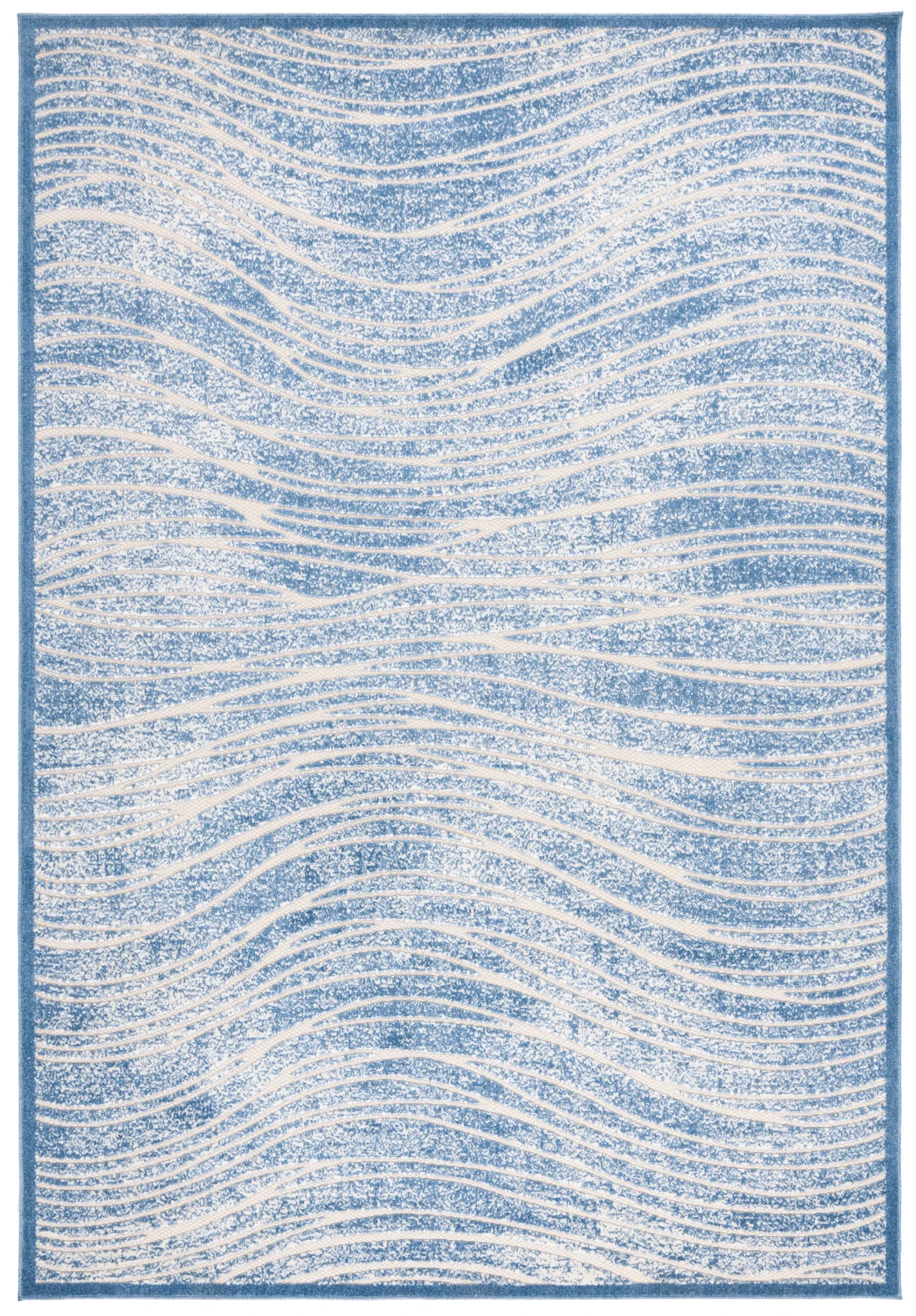 Cottage Ripple Outdoor Rug in Blue